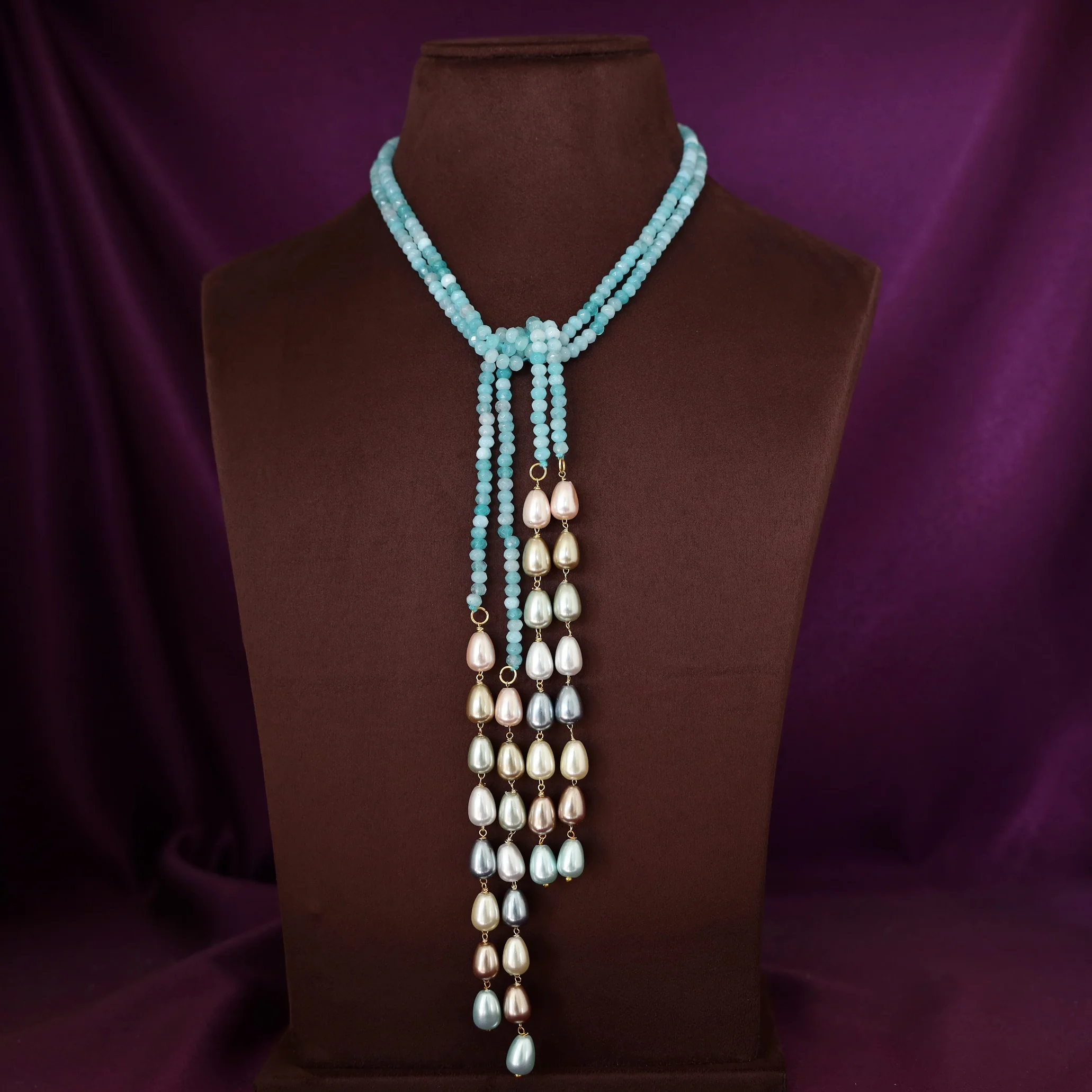 Serena Beaded Pearl 2 In 1 Neckpiece - Image 9