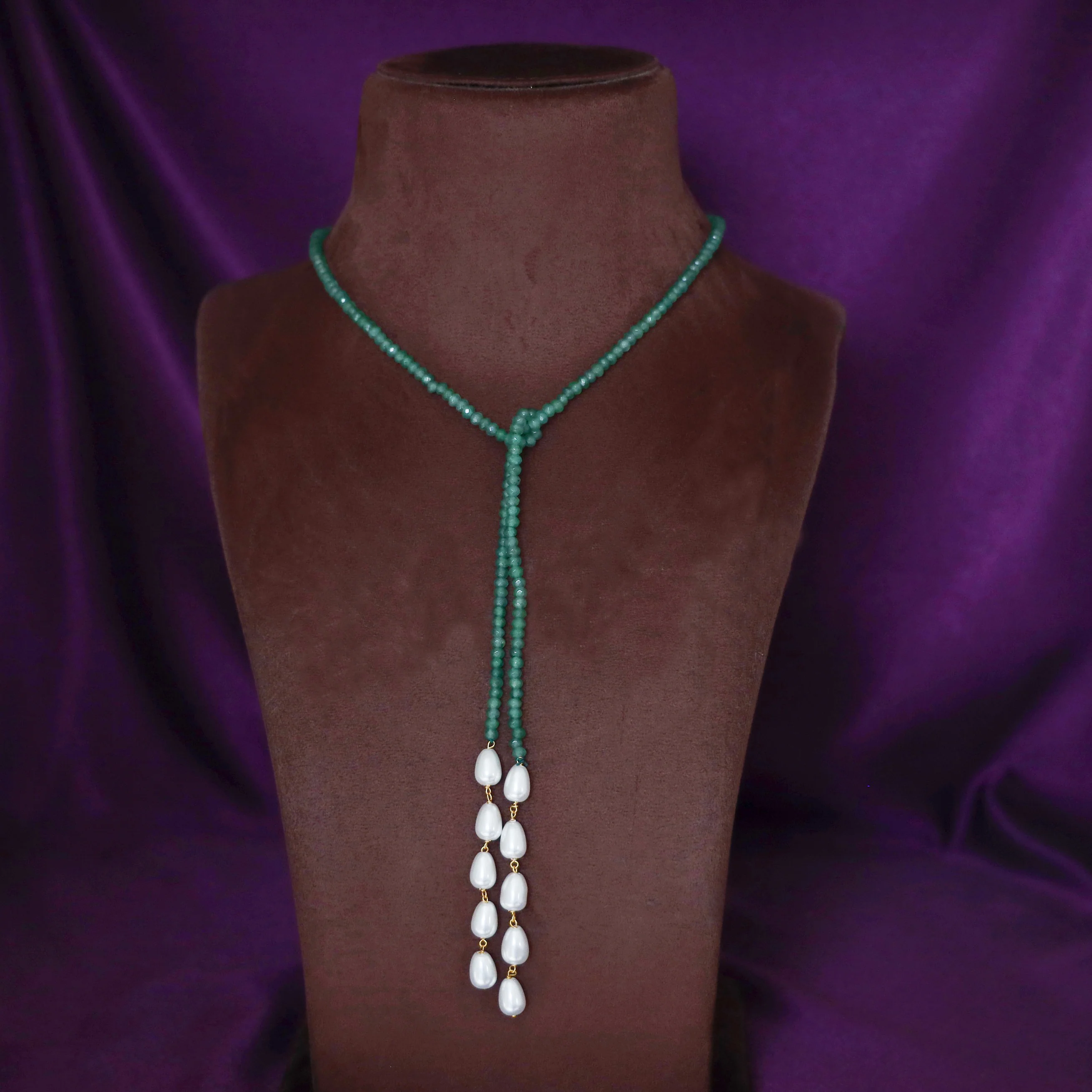 Serena Single Beaded Pearl Neckpiece - Image 4