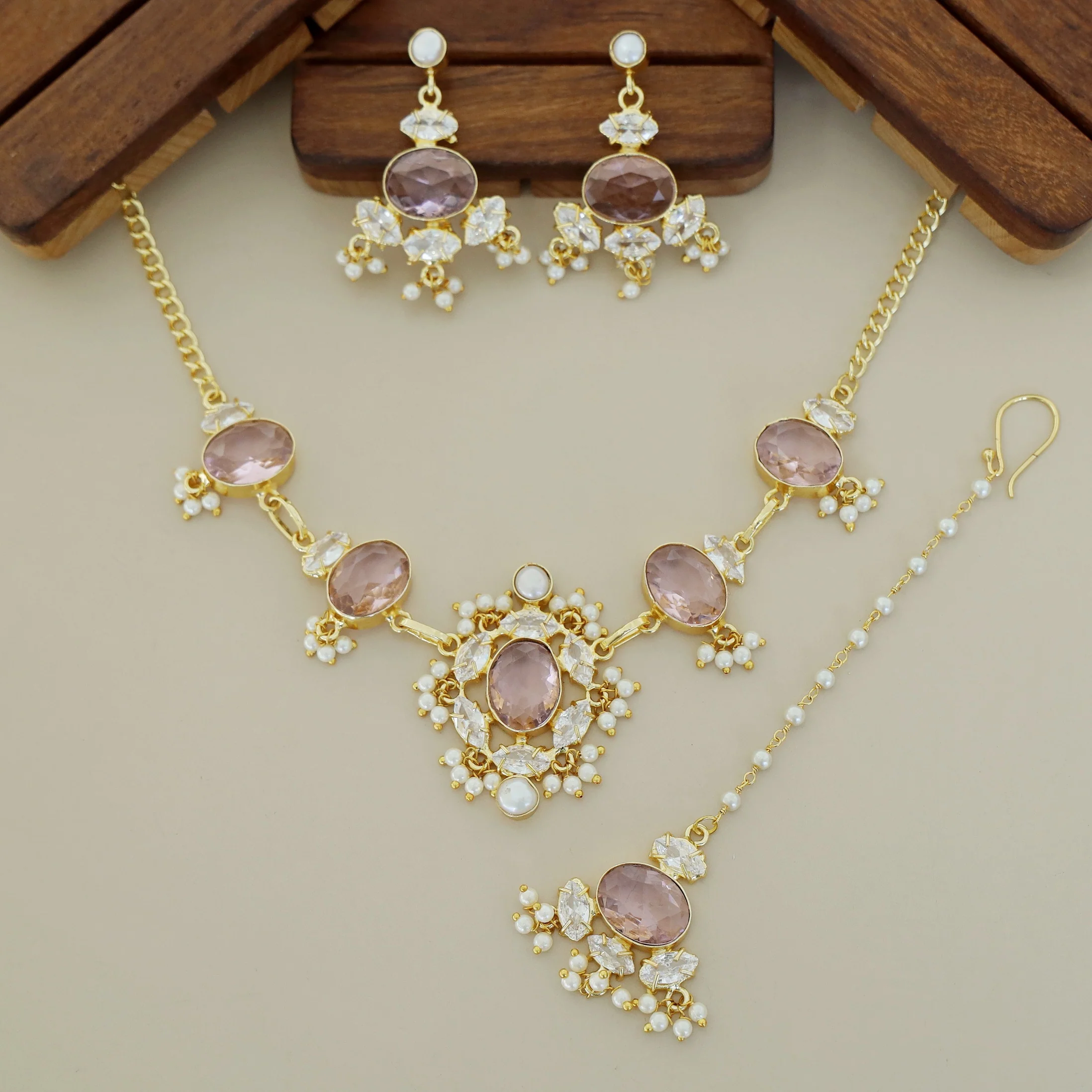 Serenity Golden Pearl Oval Glossy Combo - Image 6