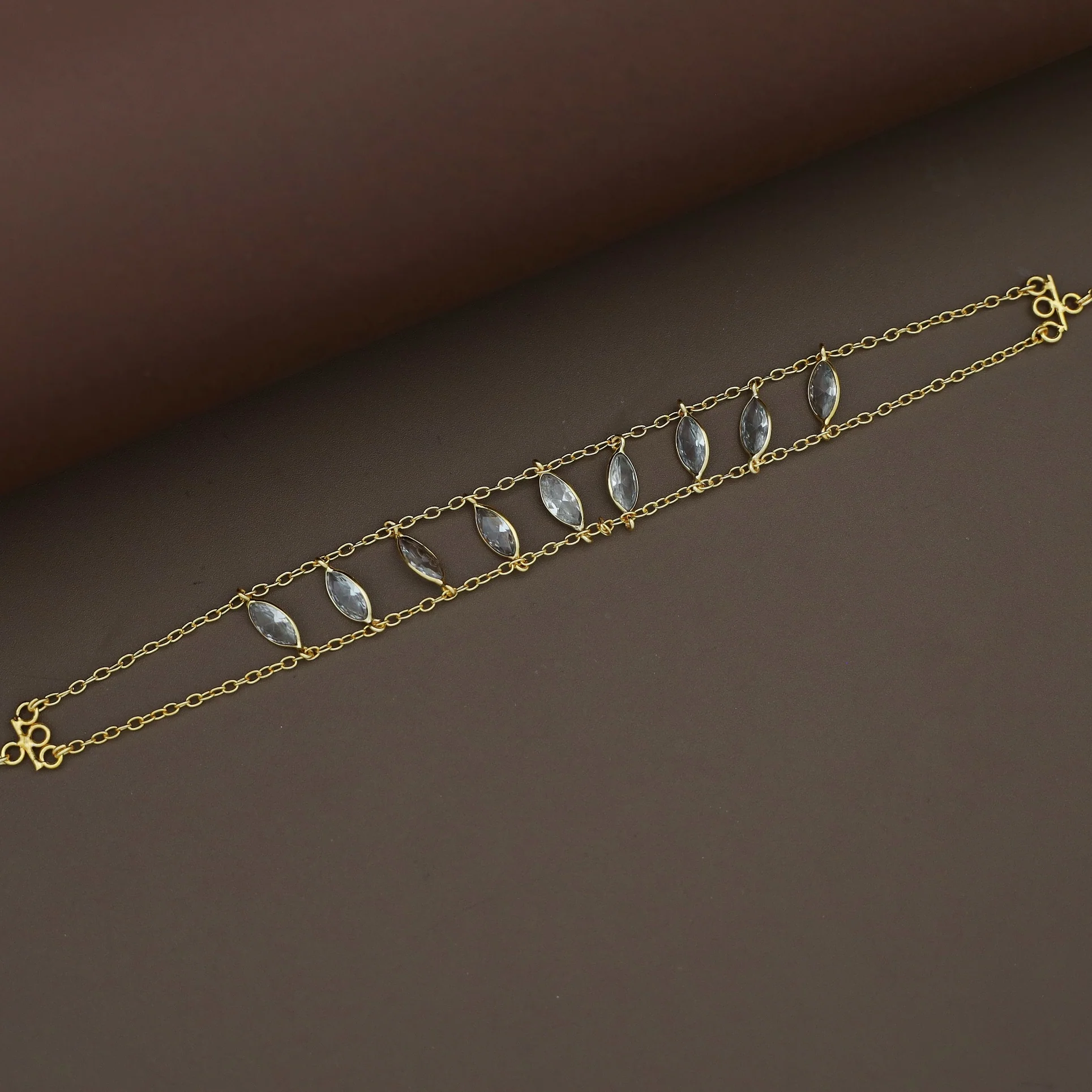 Flemi 2 Layer Ladder Glossy Stone Choker - Image 3