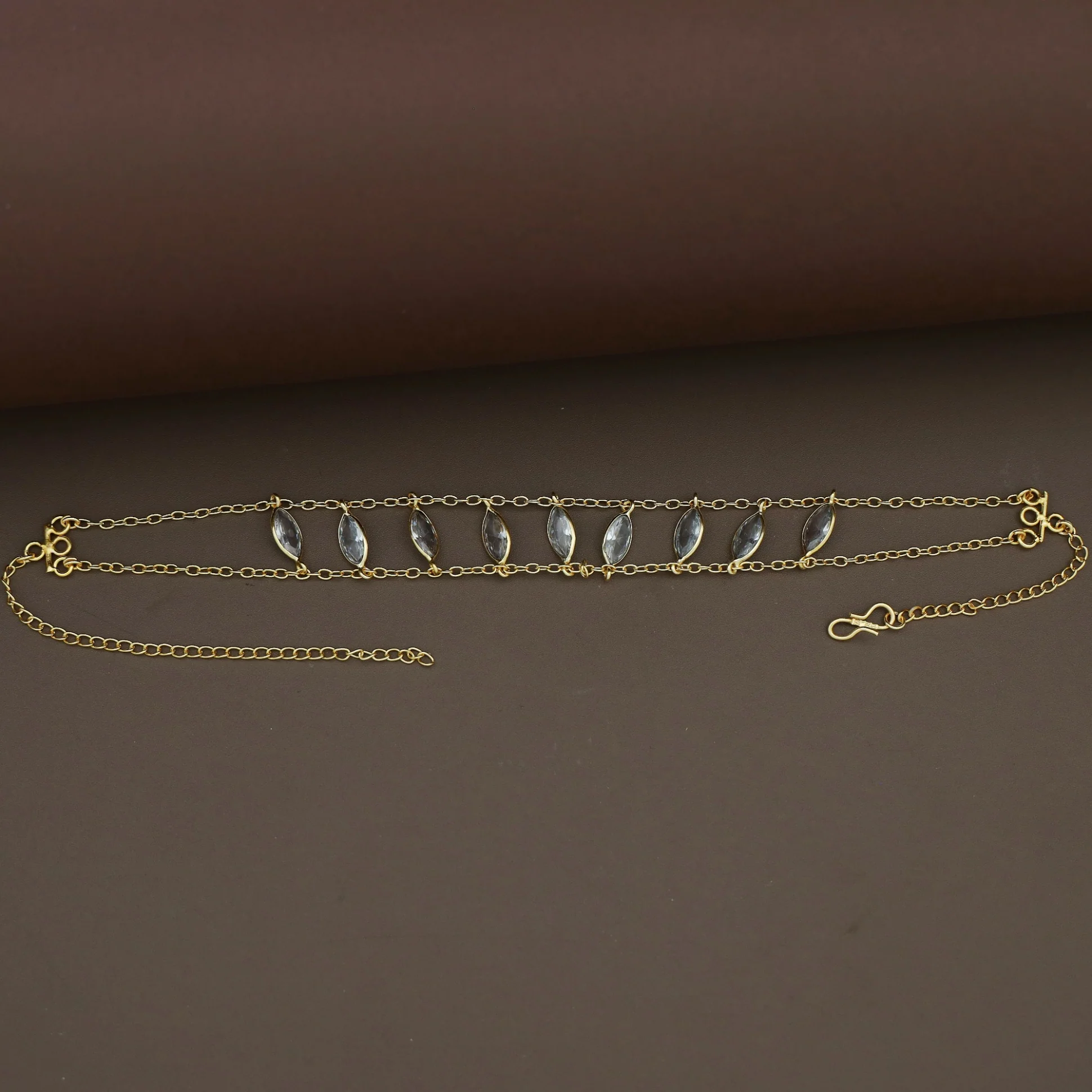 Flemi 2 Layer Ladder Glossy Stone Choker - Image 5