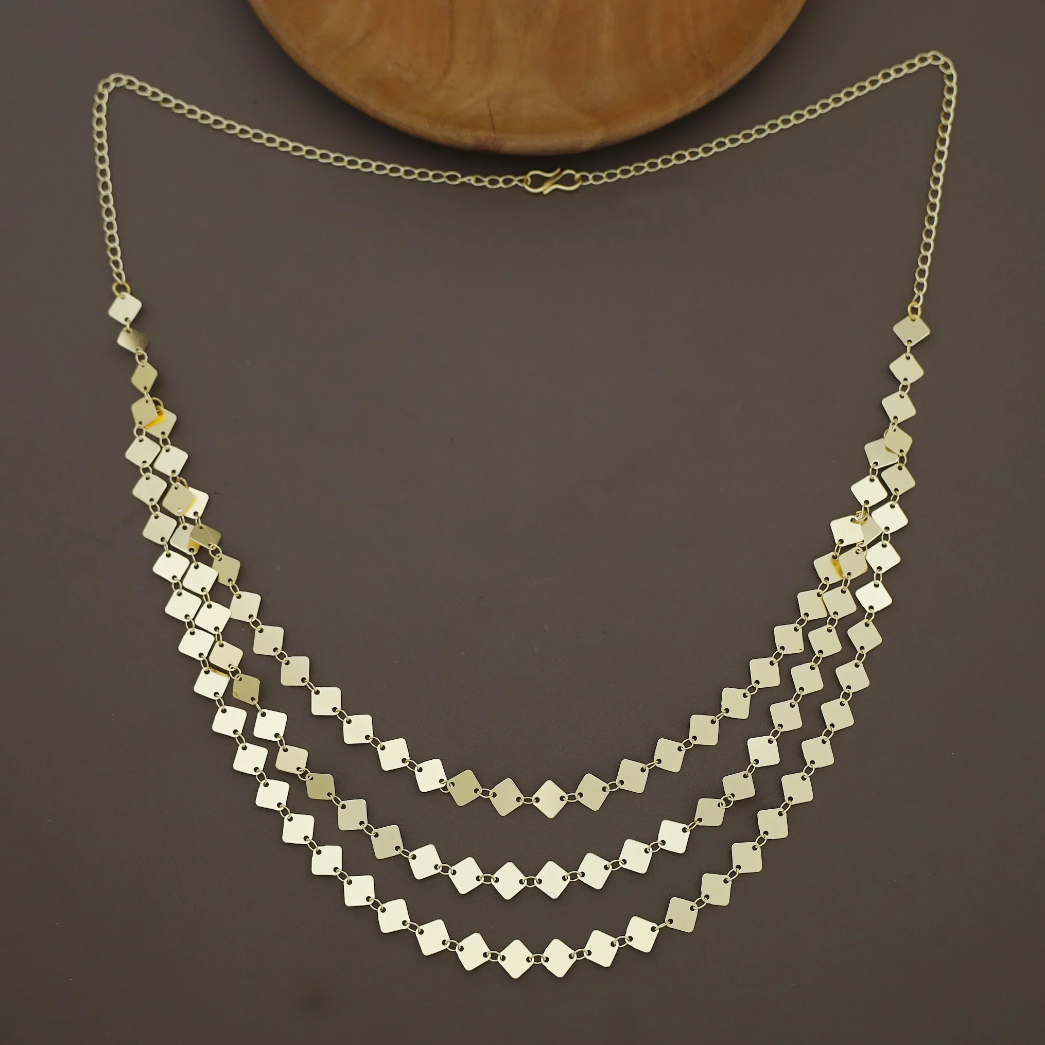 Shila Golden Diamond 3 Layer Neckpiece - Image 3