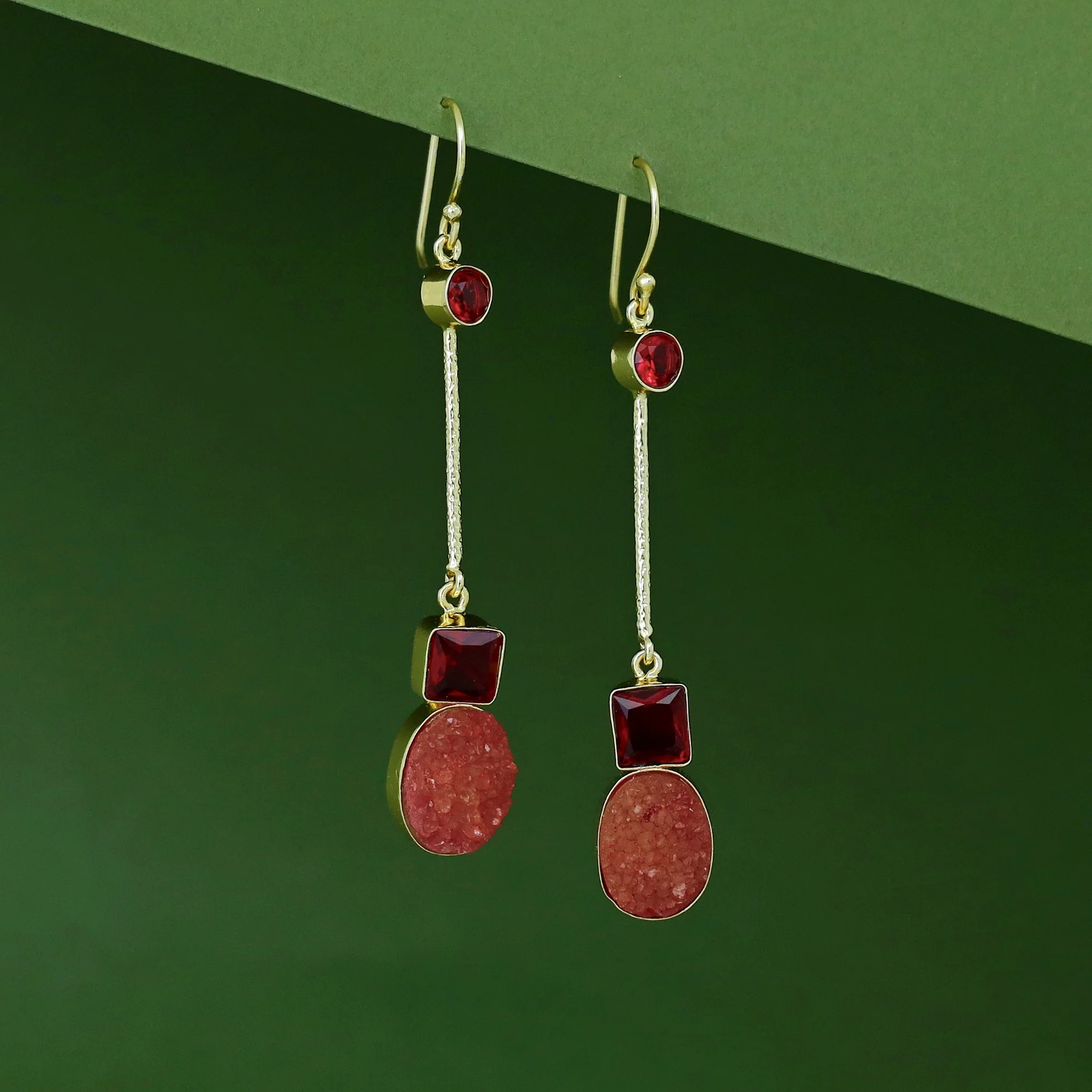 Shila Pendulam Druzy + Glossy Stone Drop - Image 7