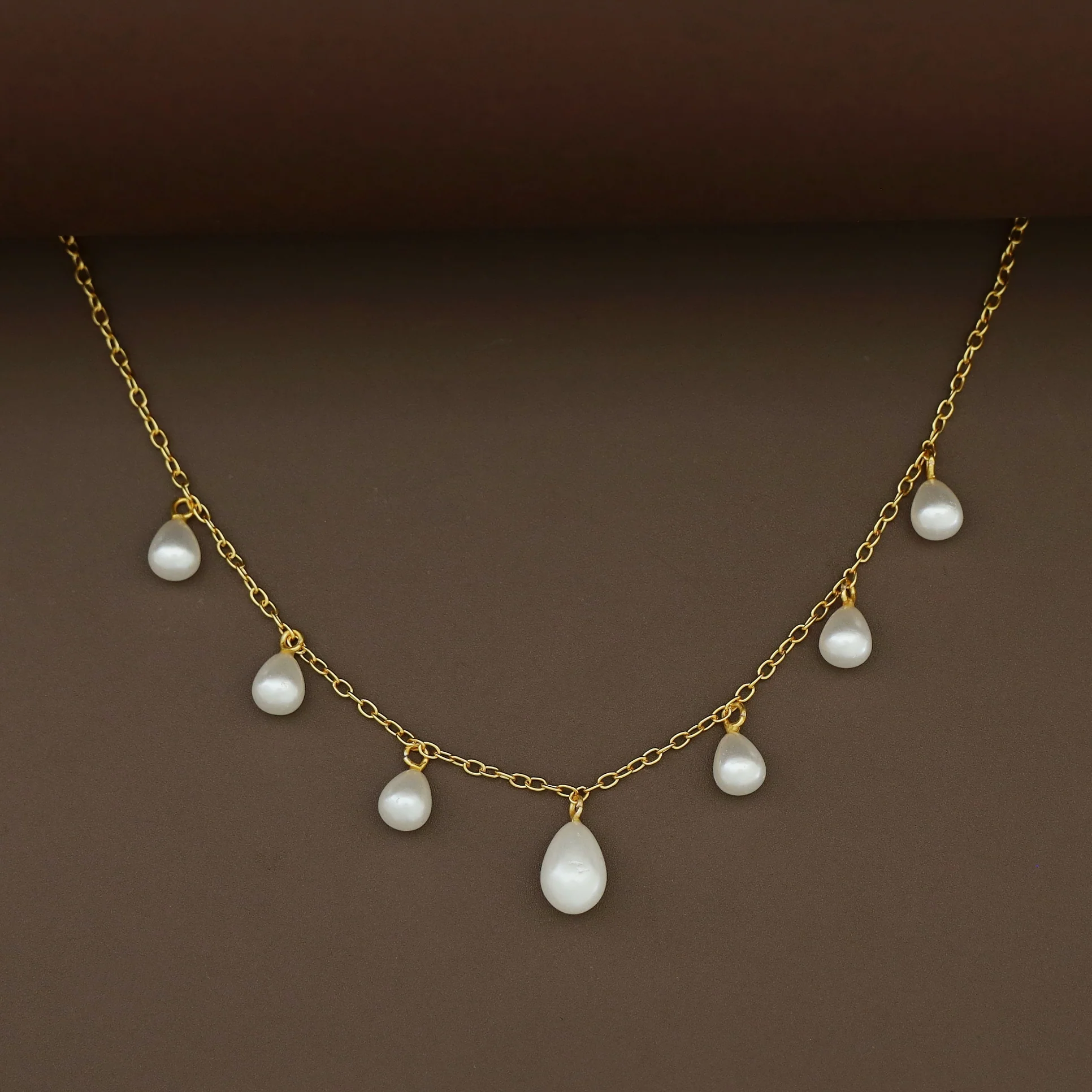 Shima Golden Chainy Novalta Pearl Neckpiece - Image 2