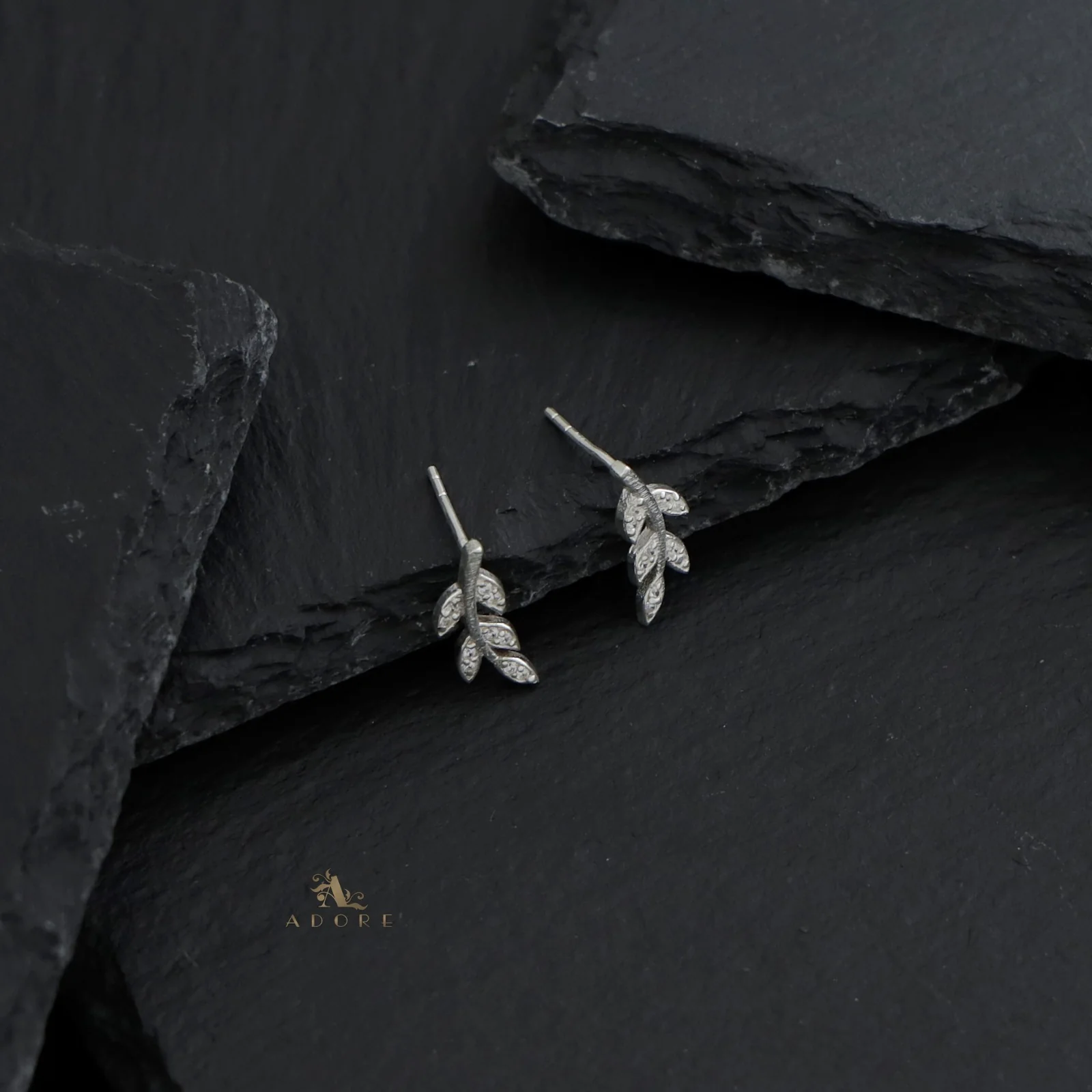 Silver Leafy Earring - 925 Sterling Silver - Image 3