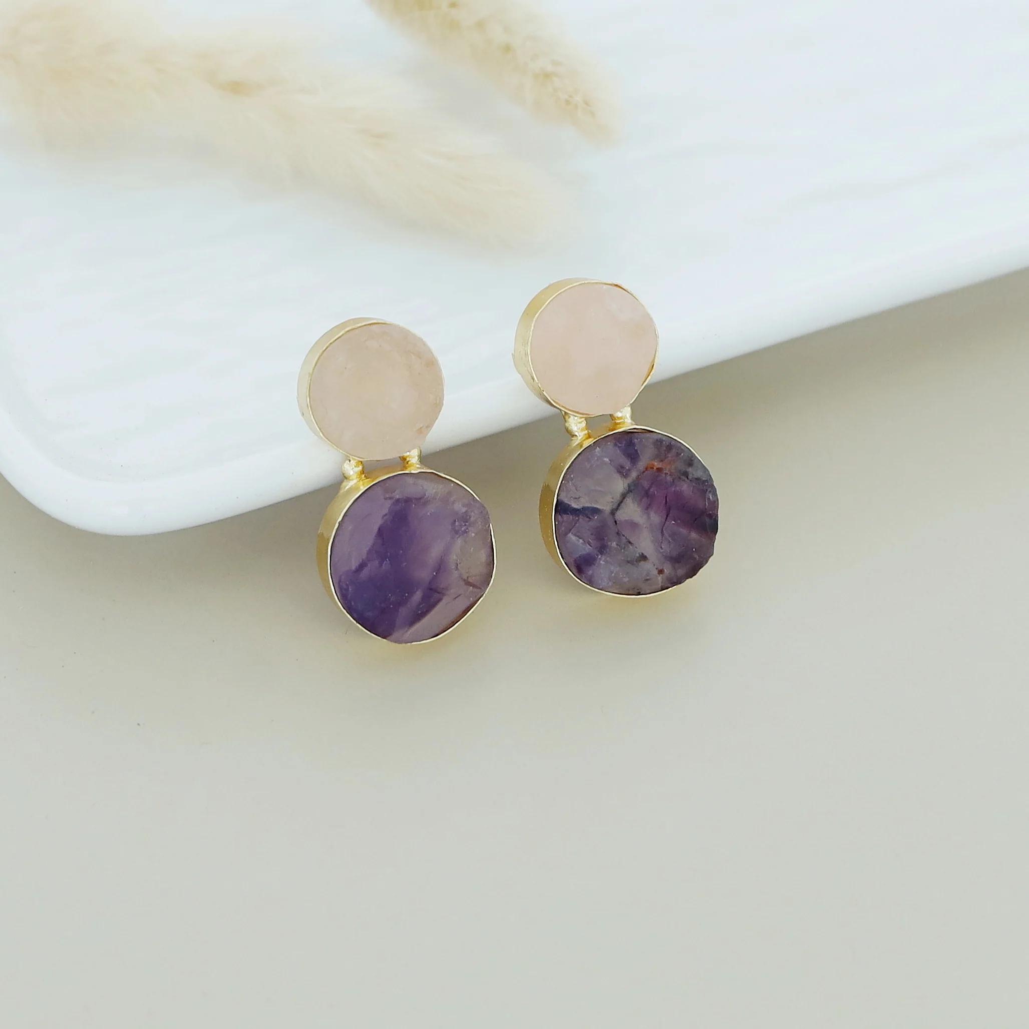 Snowman Raw Stone Earring - Image 3