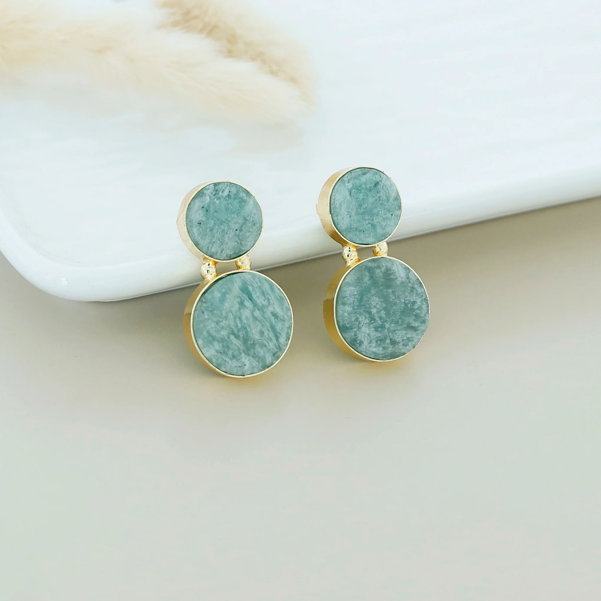 Snowman Raw Stone Earring - Image 4