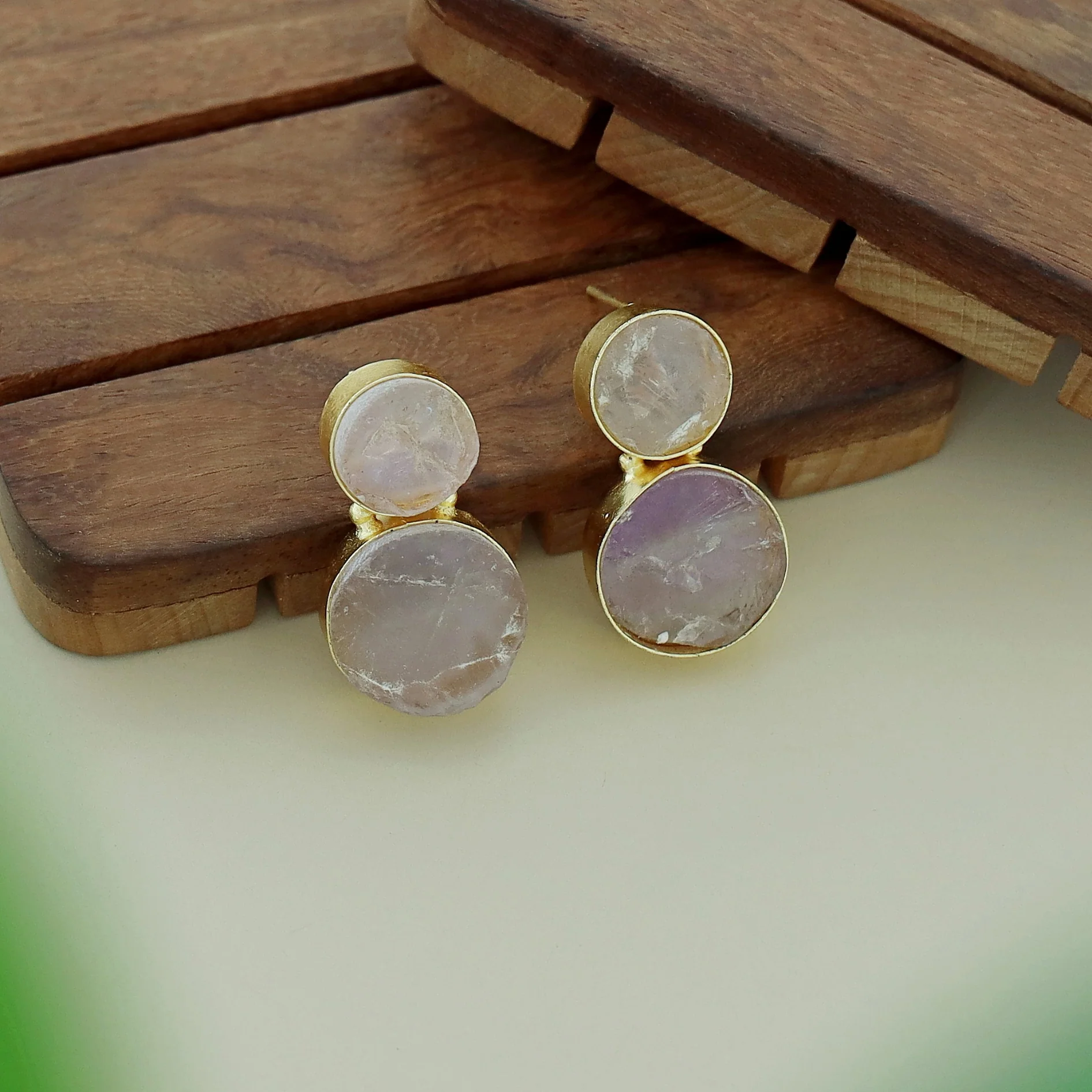 Snowman Raw Stone Earring - Image 42