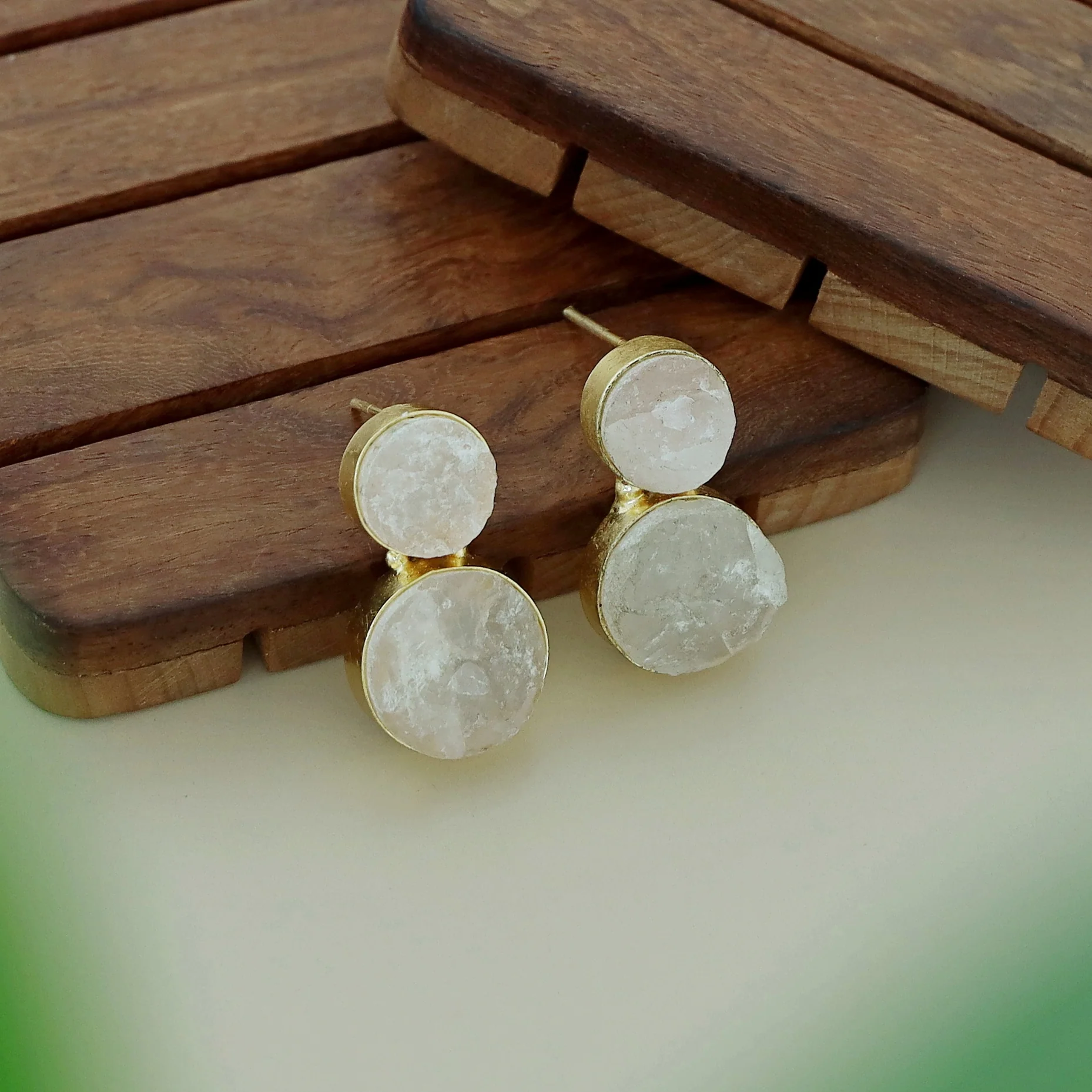 Snowman Raw Stone Earring - Image 44