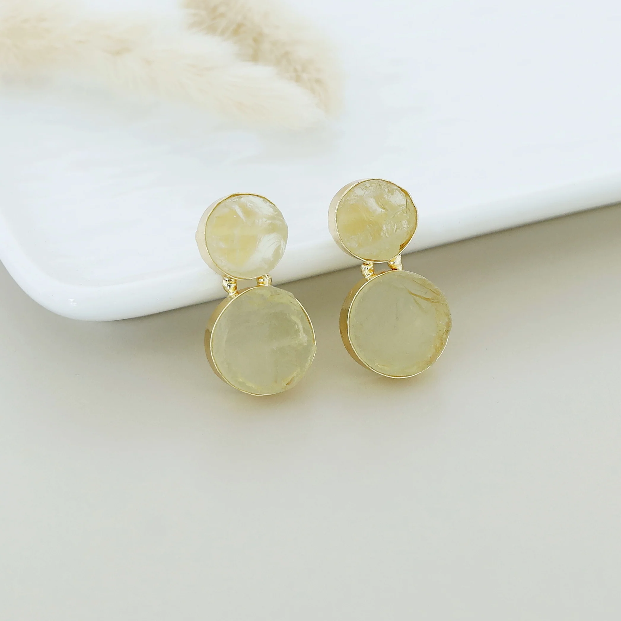 Snowman Raw Stone Earring - Image 5