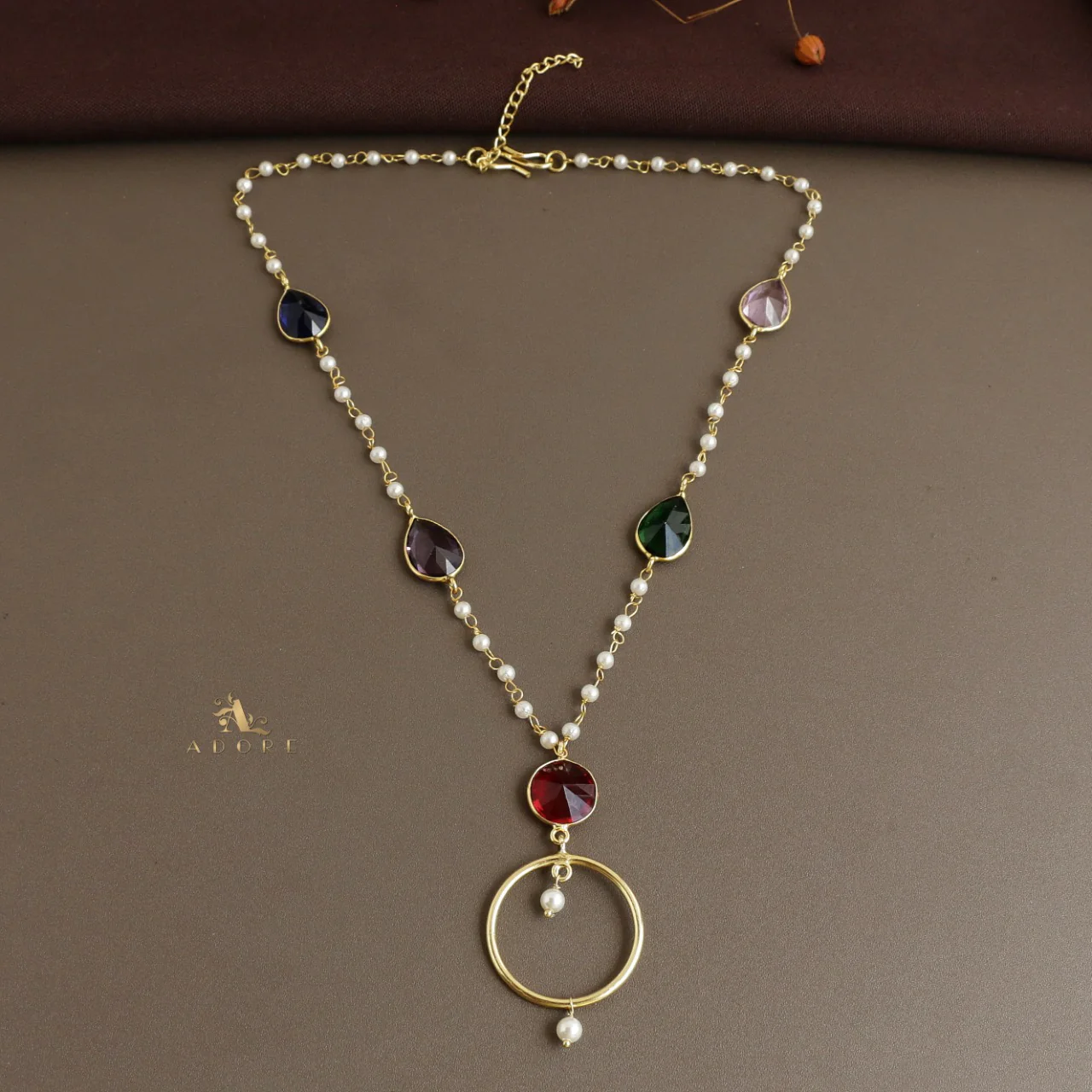 Sonora Pearl Glossy Drop Neckpiece - Image 4