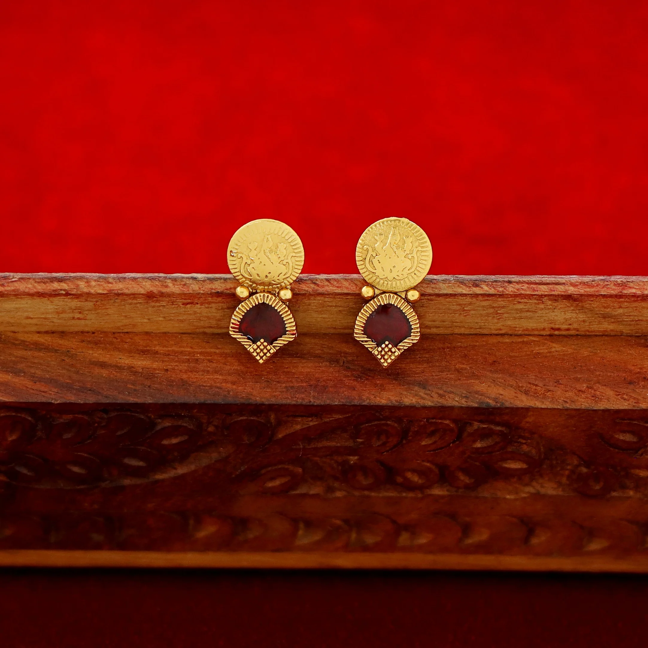 Sree Devi 3 Layer Kashi Palakka Choker With Stud - Image 7