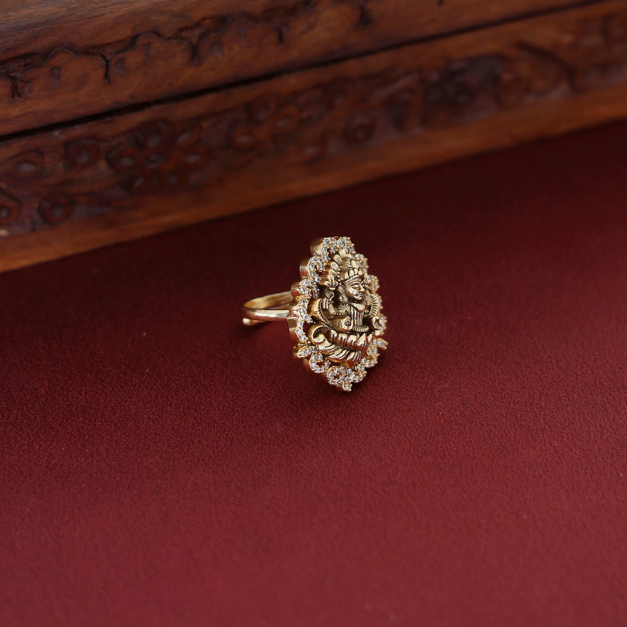 Sree Devi AD Stone Ring - Image 2