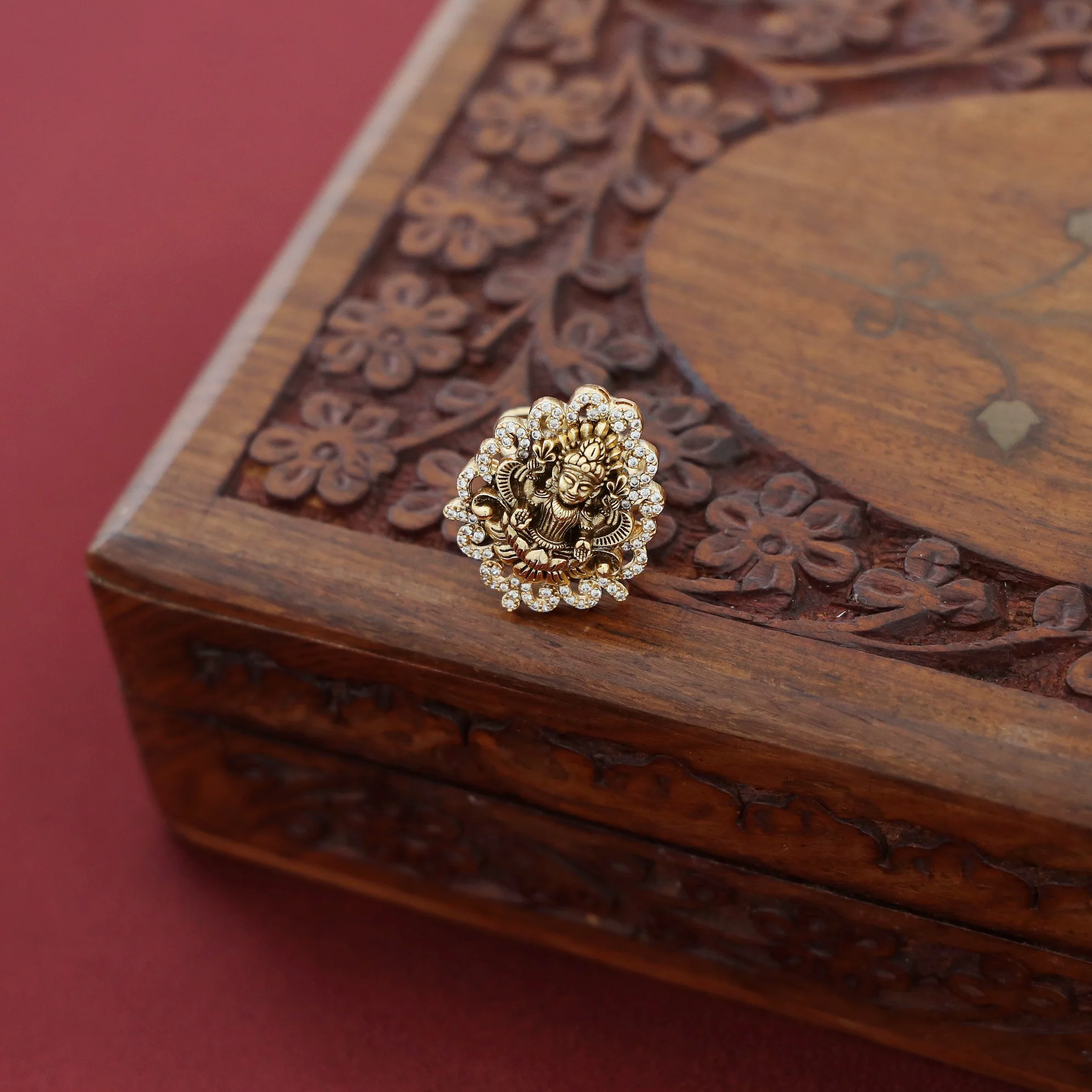 Sree Devi AD Stone Ring - Image 3