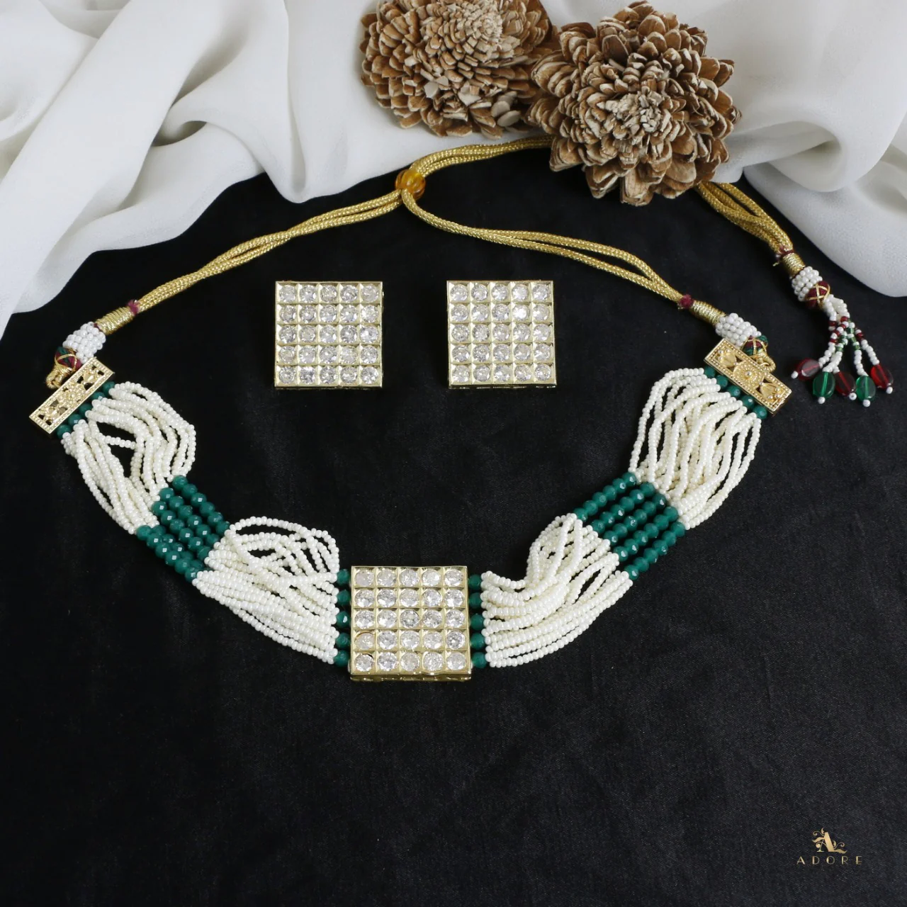 Sreebala Choker With Square Stud - Image 12