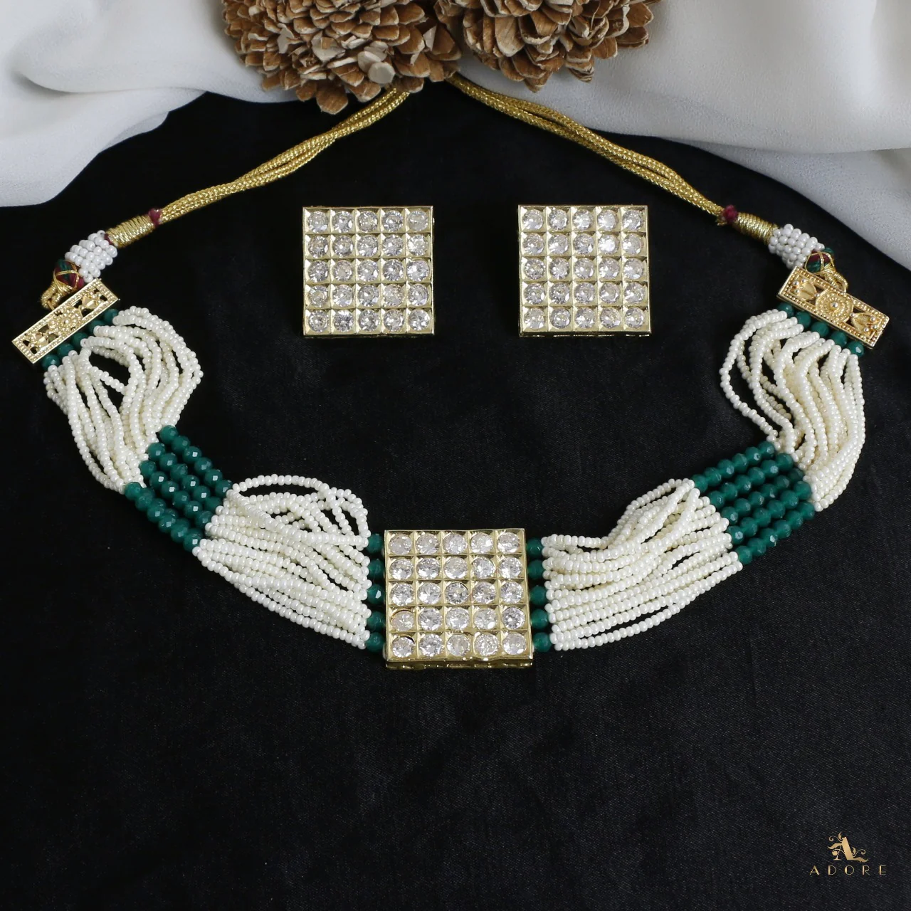 Sreebala Choker With Square Stud - Image 13