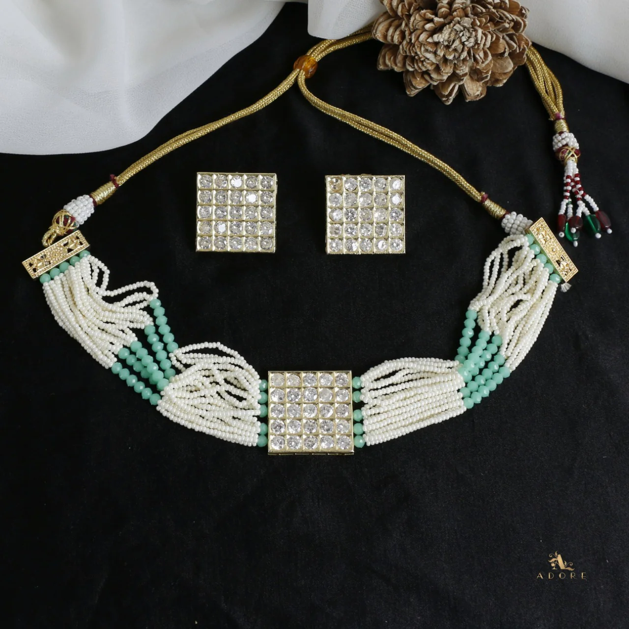 Sreebala Choker With Square Stud - Image 14