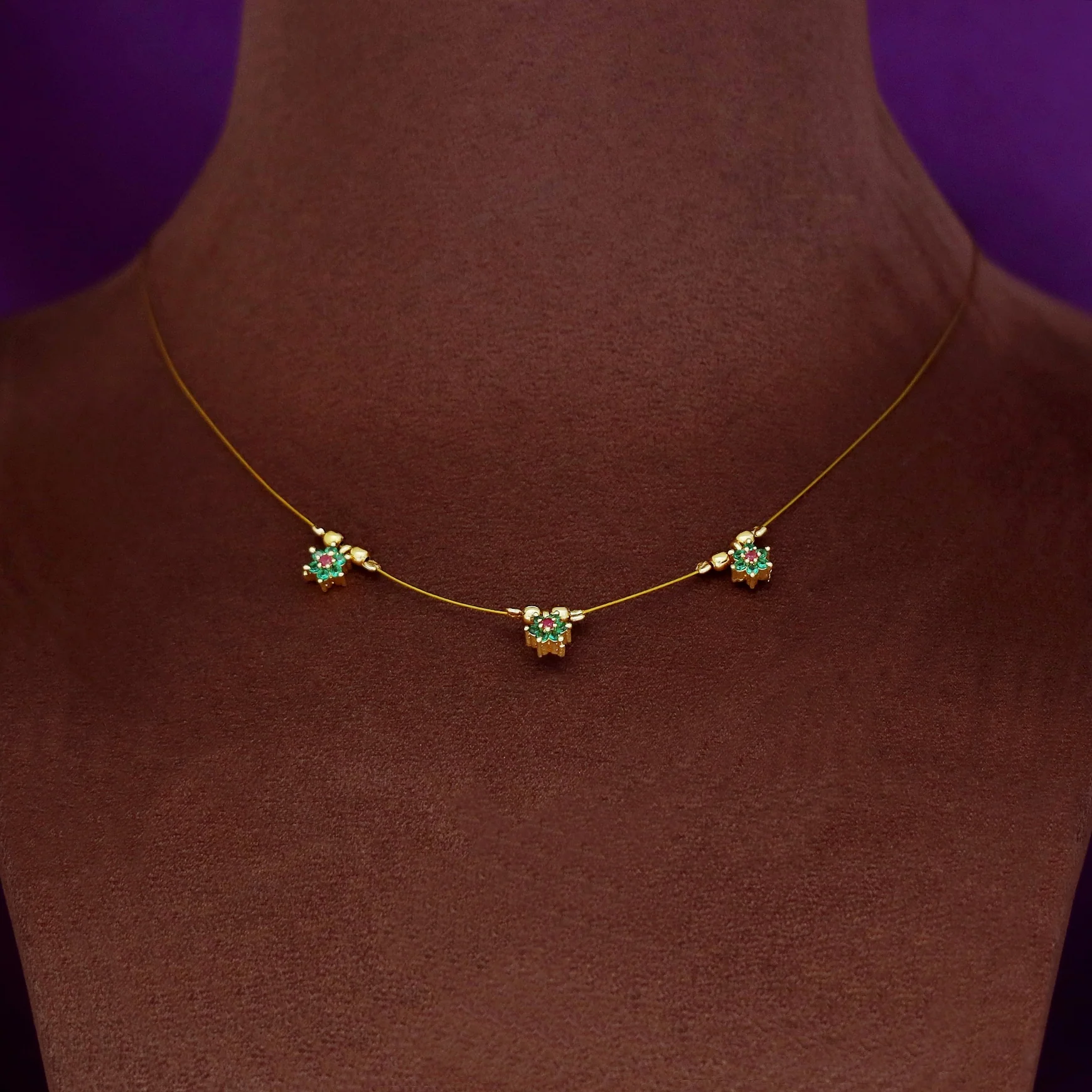 Sreya 3 Floral String Neckpiece - Image 12