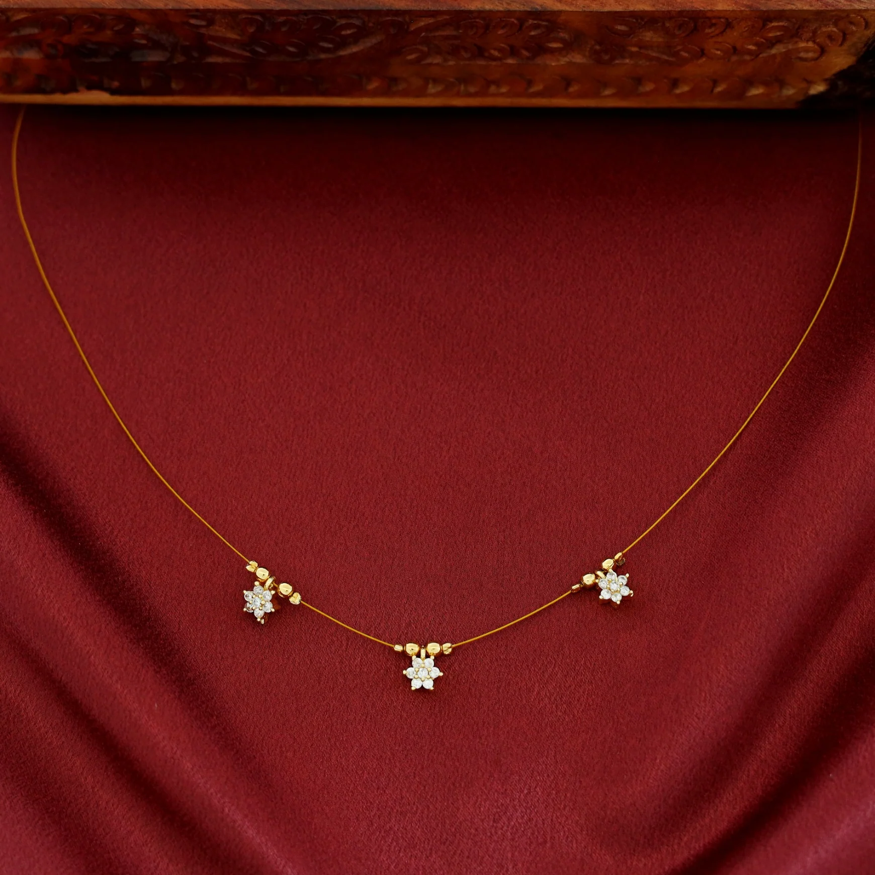 Sreya 3 Floral String Neckpiece - Image 2
