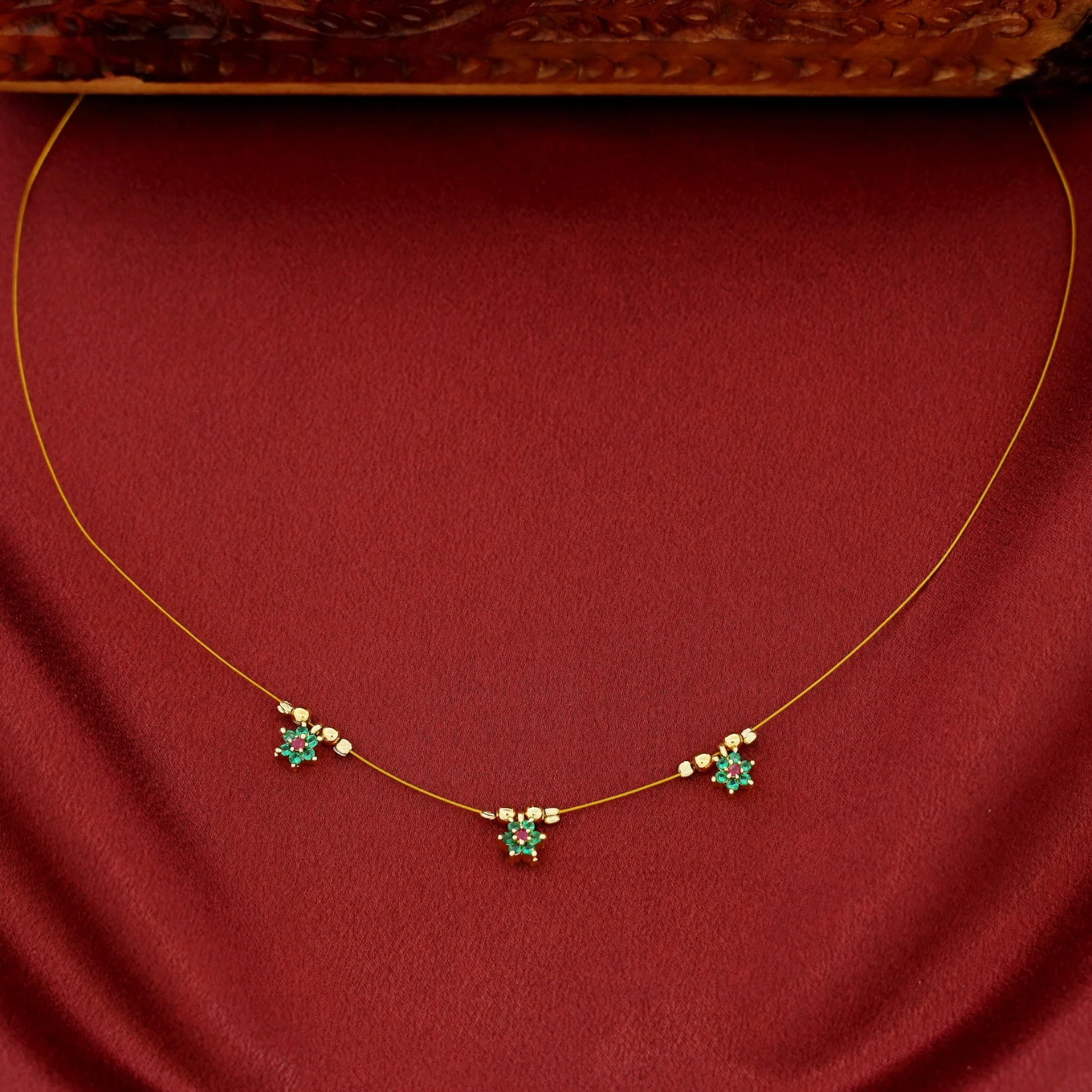 Sreya 3 Floral String Neckpiece - Image 5