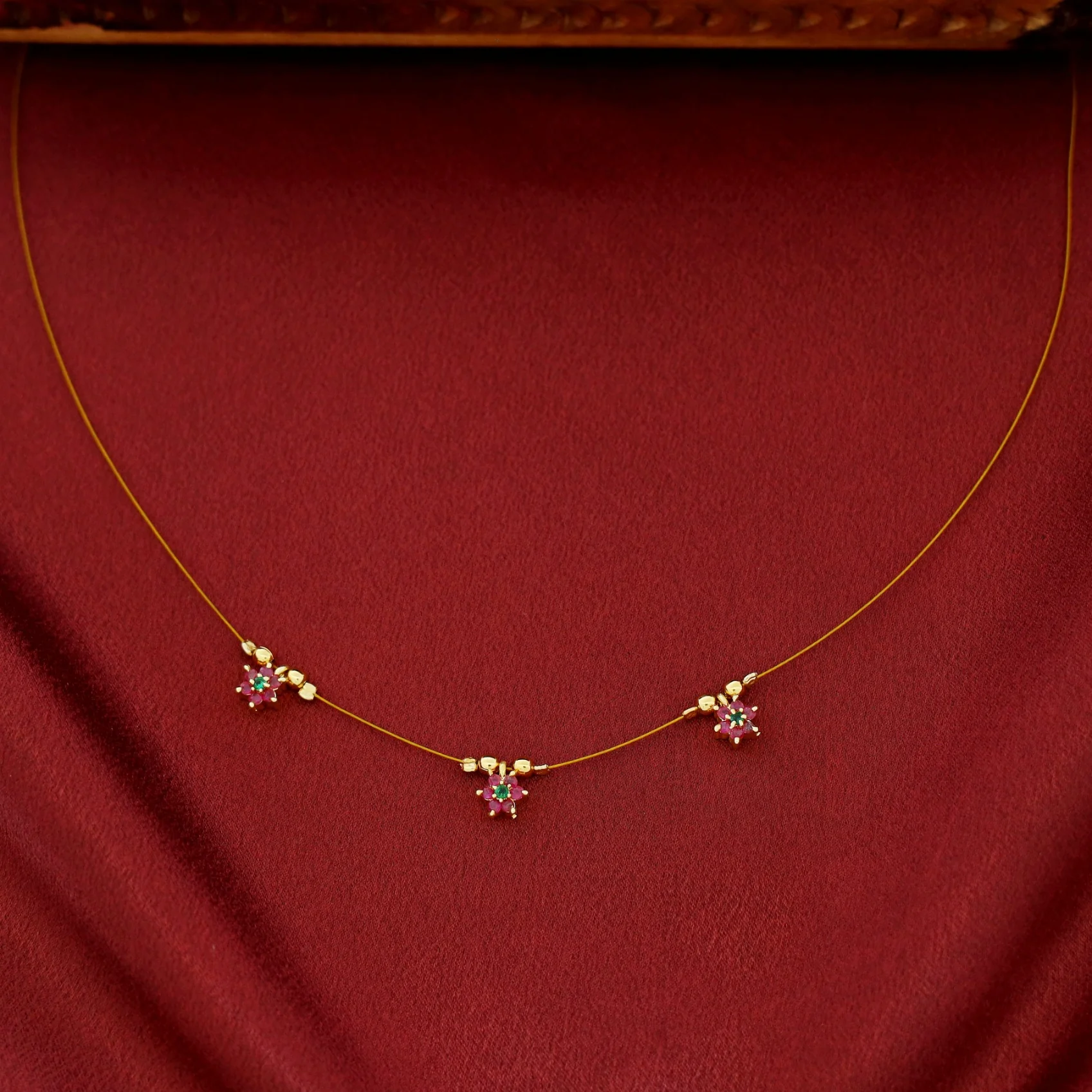 Sreya 3 Floral String Neckpiece - Image 6