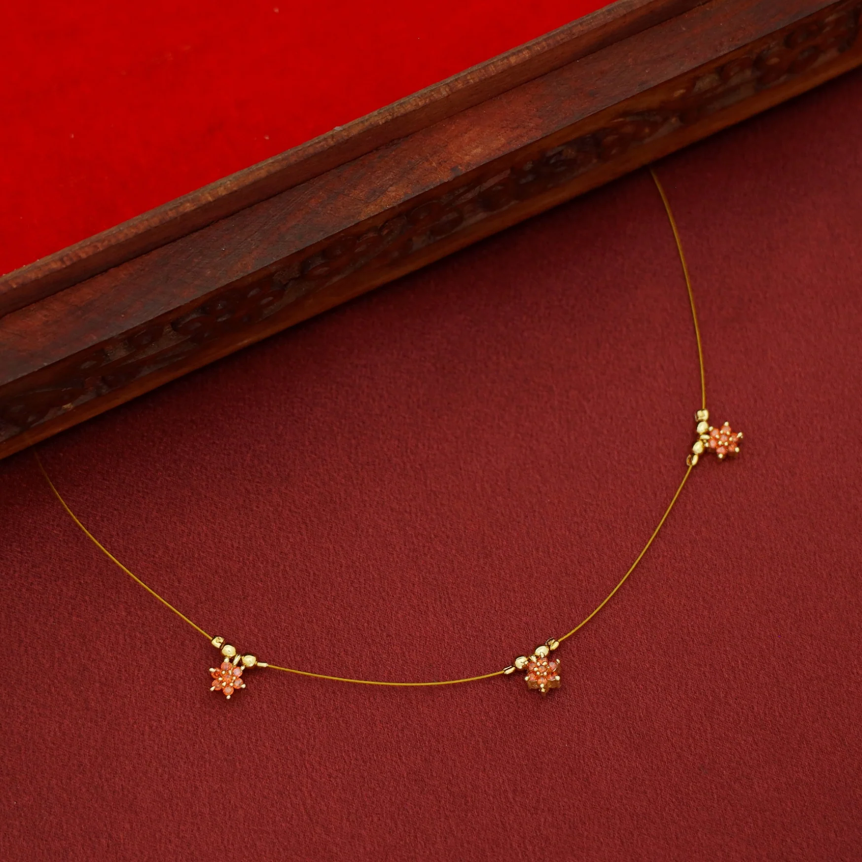 Sreya 3 Floral String Neckpiece - Image 8