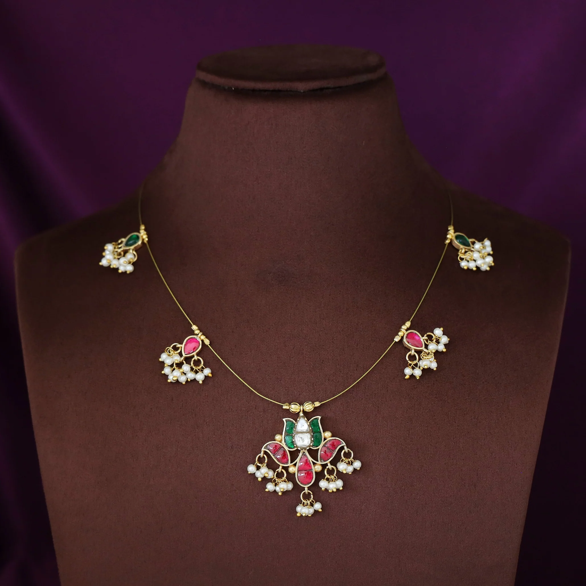 Sriansha Jadau Kundan String Neckpiece - Image 2