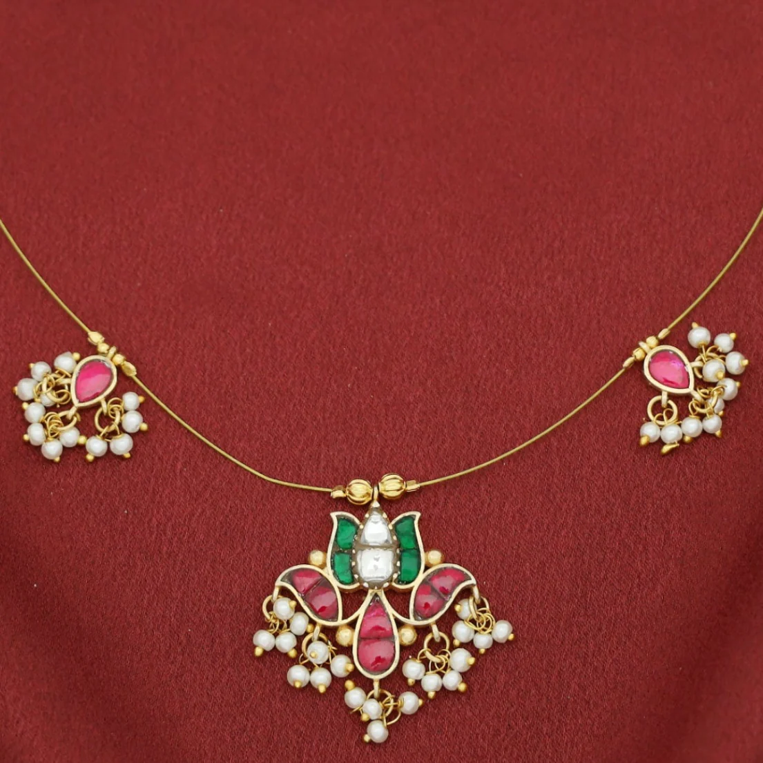 Sriansha Jadau Kundan String Neckpiece - Image 4