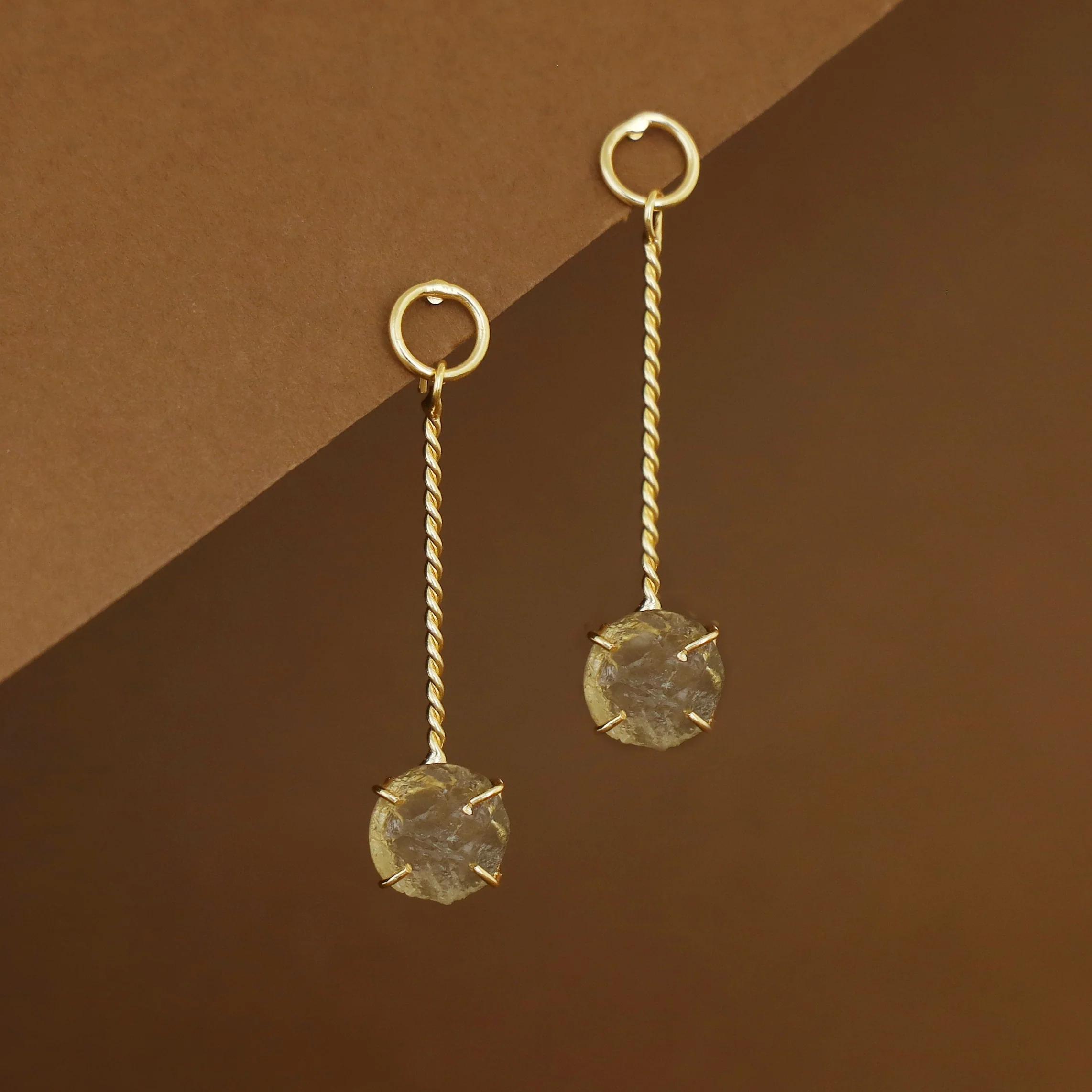 Sriya Twisted Stick Claw Raw Stone Earring - Image 10
