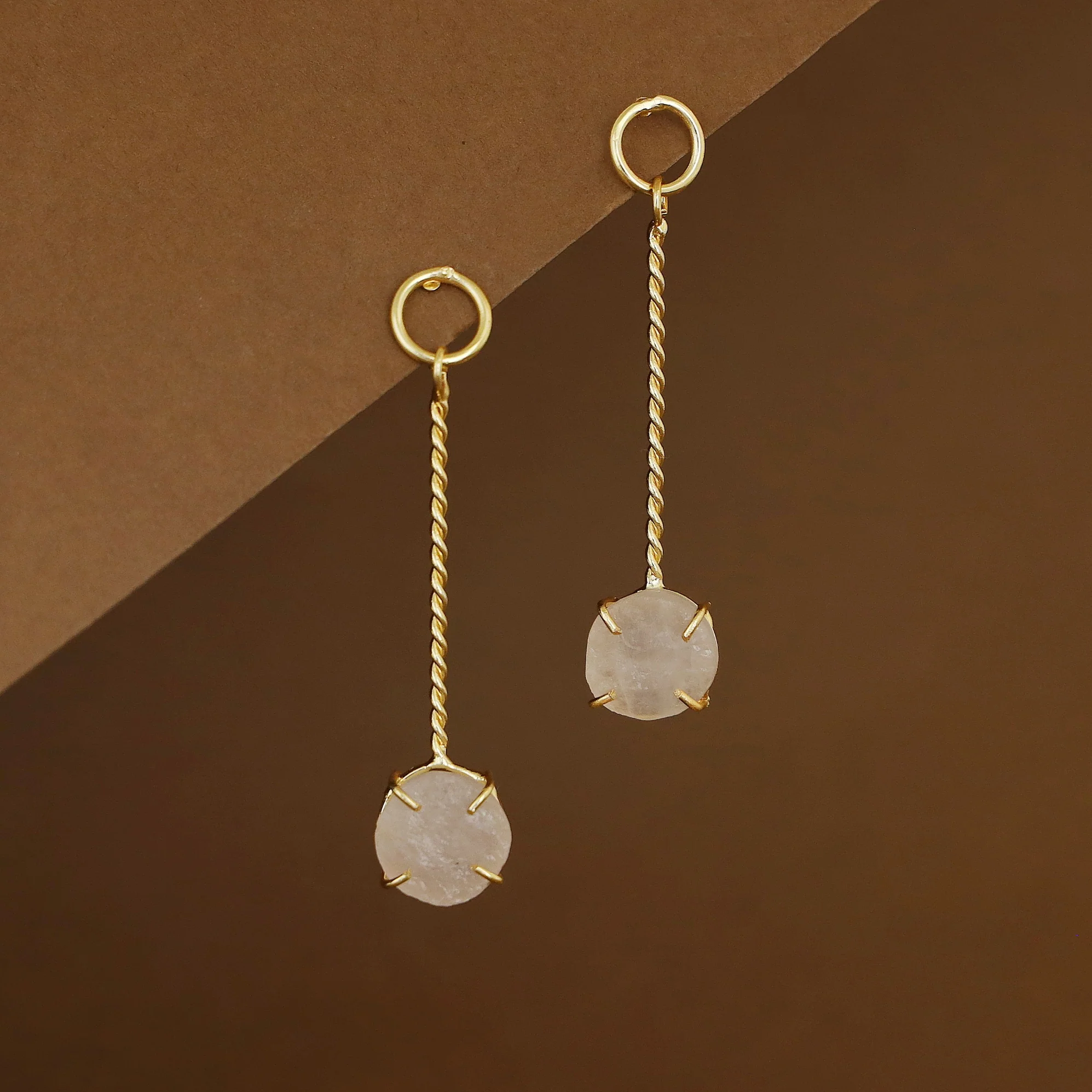Sriya Twisted Stick Claw Raw Stone Earring - Image 11