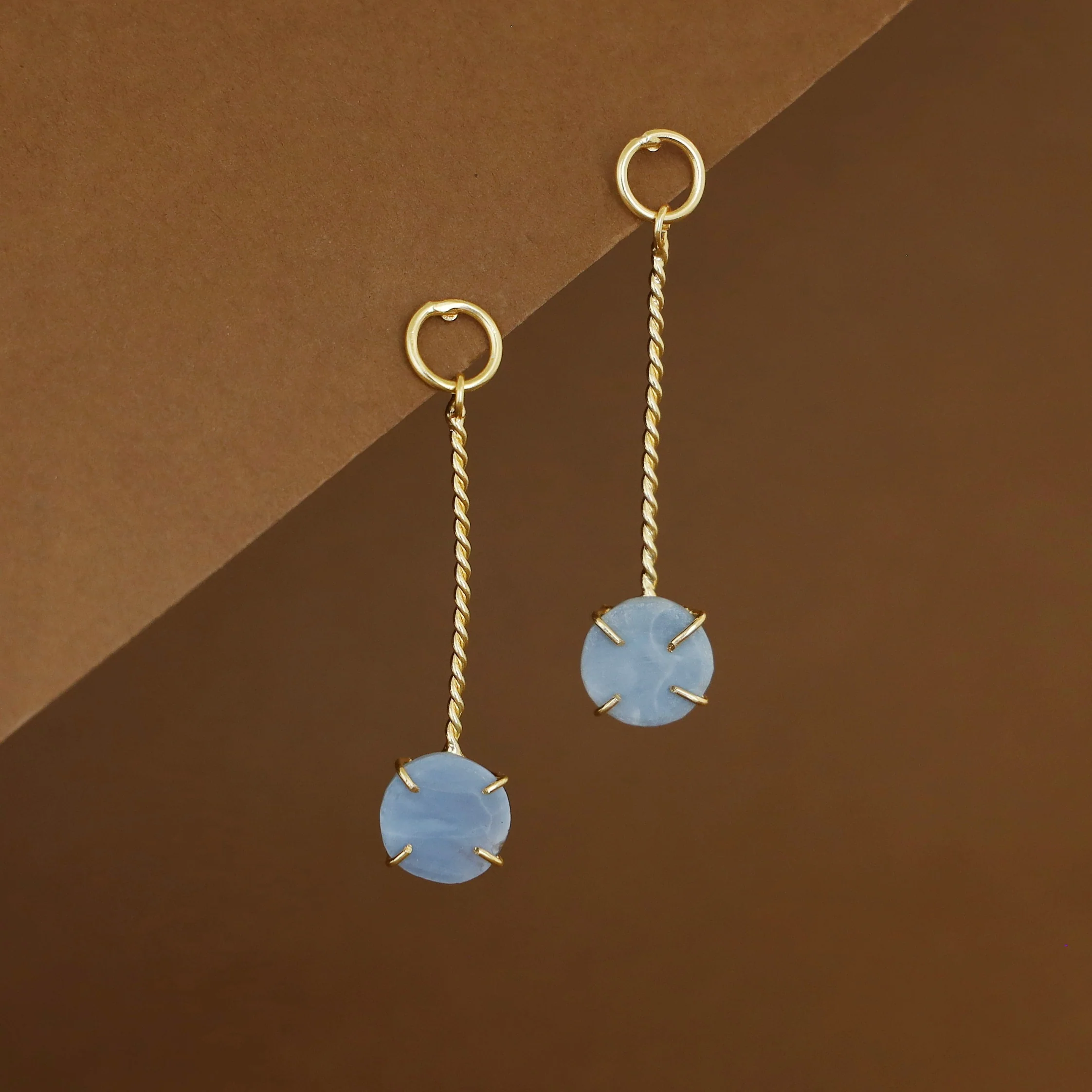 Sriya Twisted Stick Claw Raw Stone Earring - Image 5
