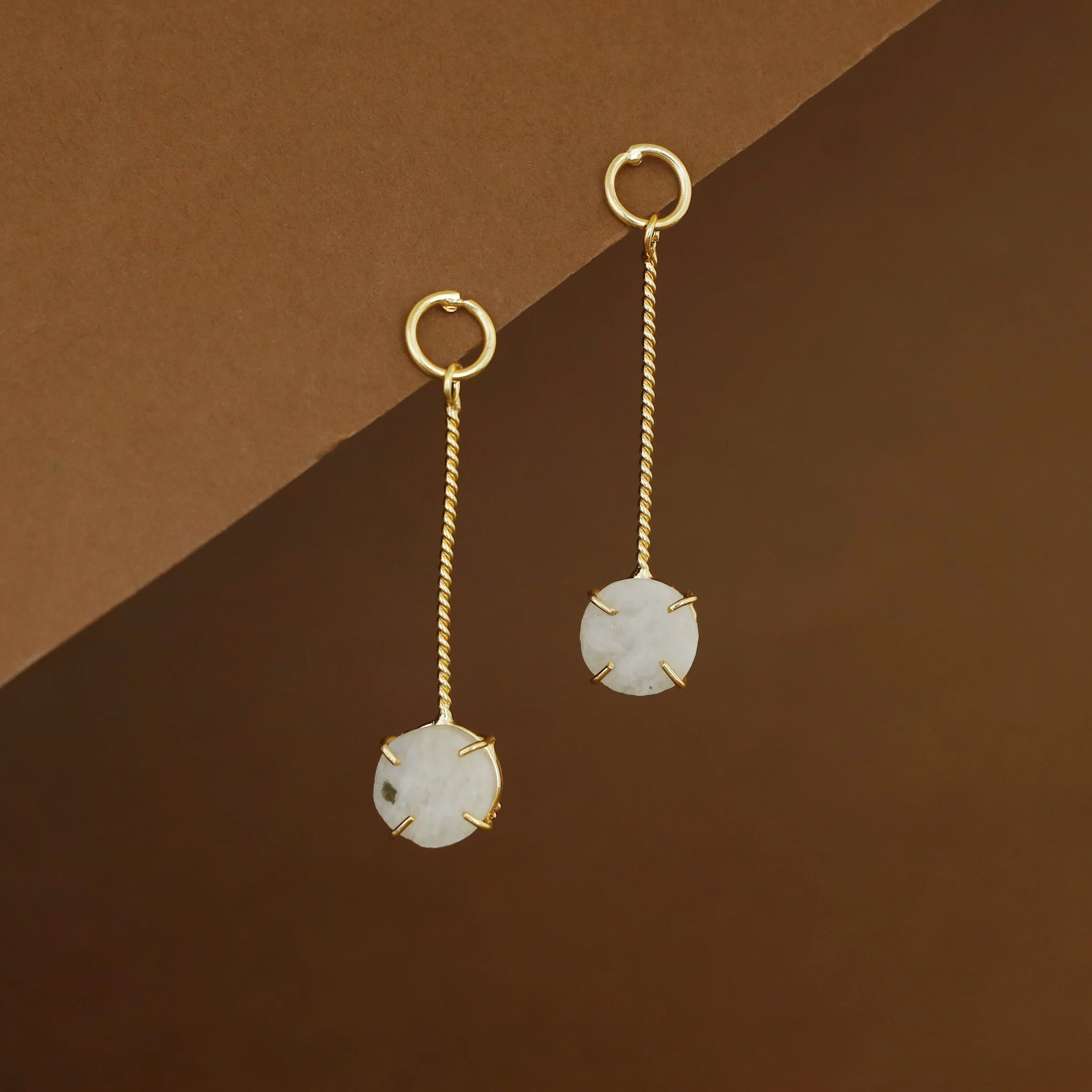 Sriya Twisted Stick Claw Raw Stone Earring - Image 7