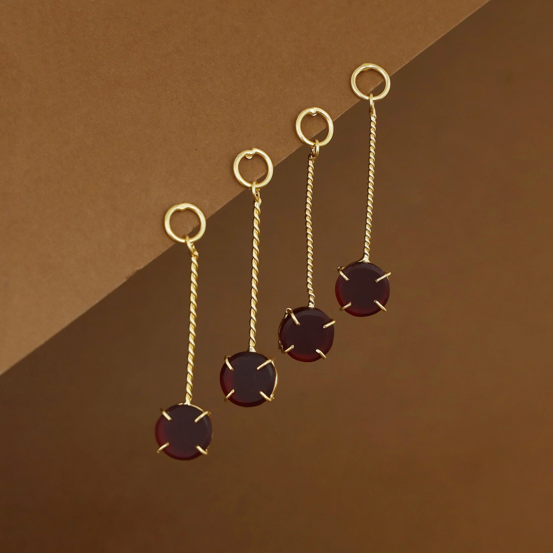 Sriya Twisted Stick Claw Raw Stone Earring - Image 8