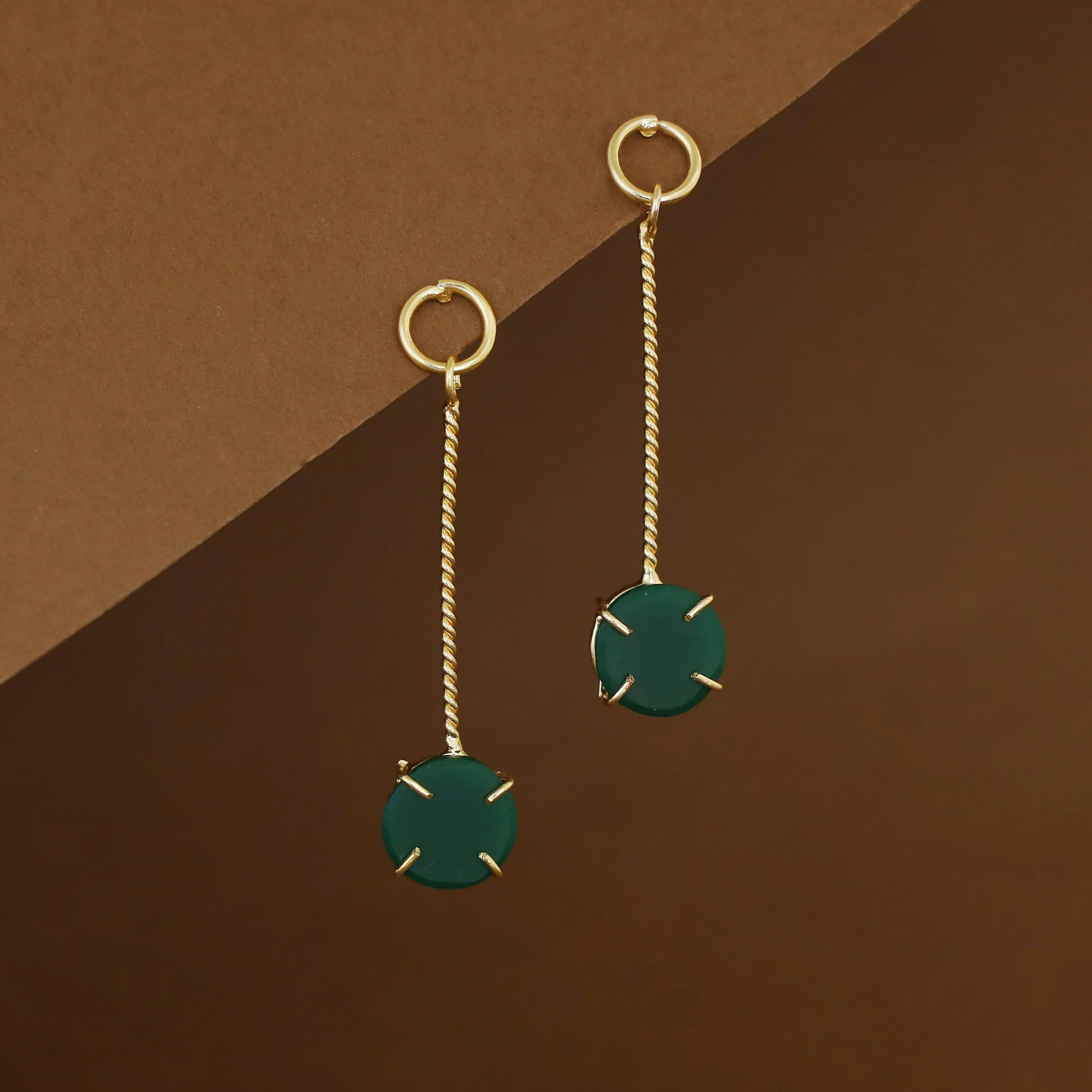 Sriya Twisted Stick Claw Raw Stone Earring - Image 9