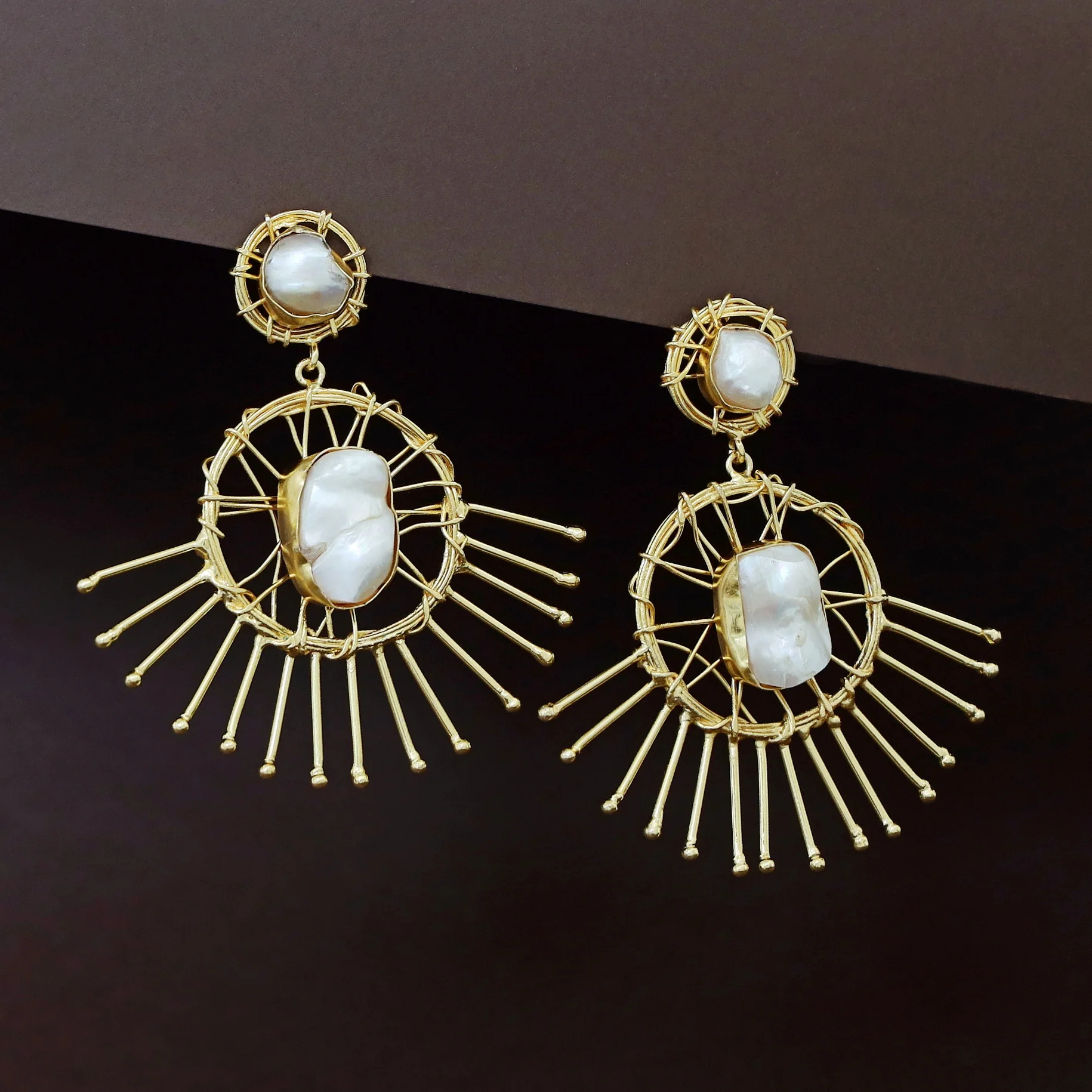 Survya Handmade Baroque Earring - Image 3