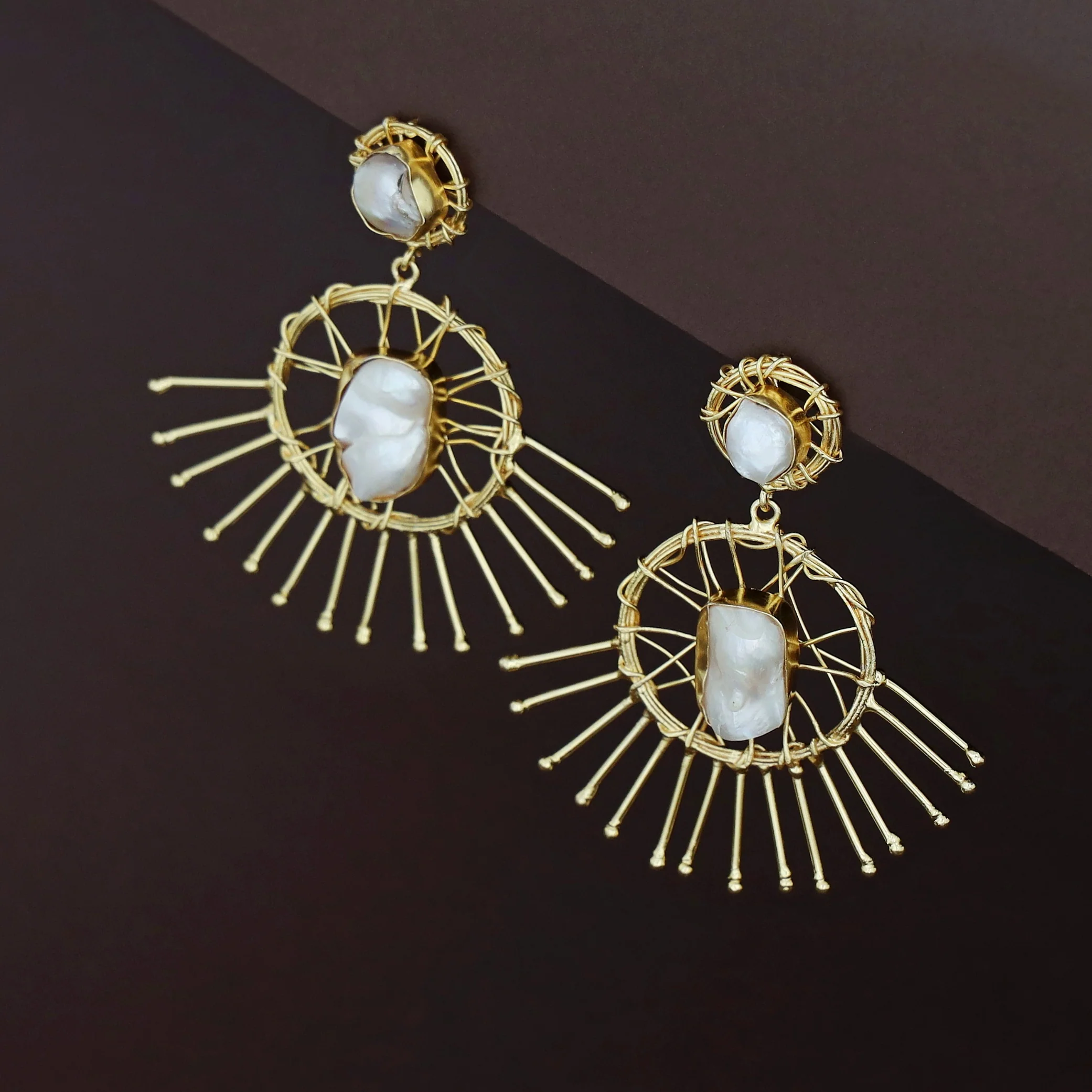 Survya Handmade Baroque Earring - Image 4