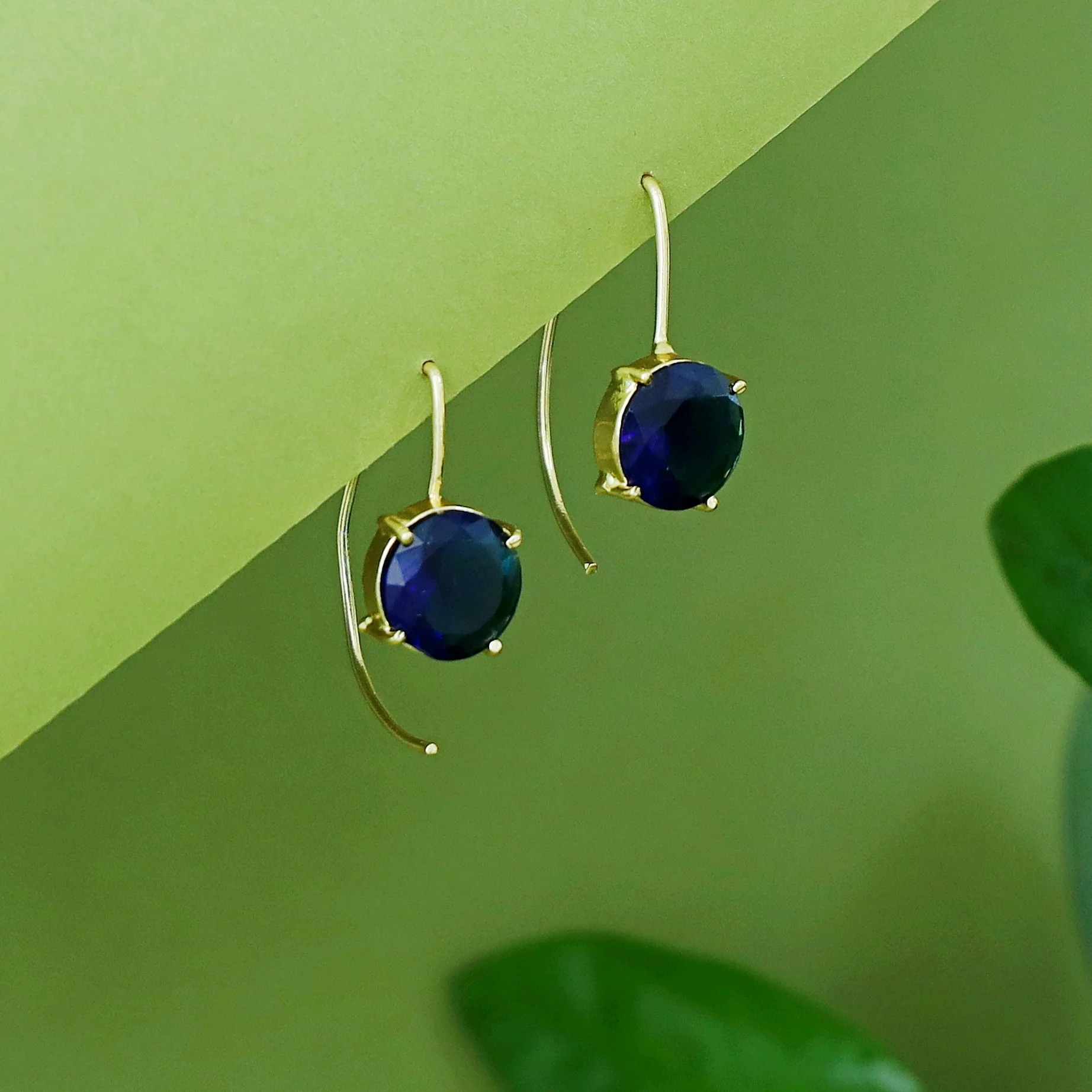 Susanna Claw Circle Glossy Stone Hoop Earring - Image 6