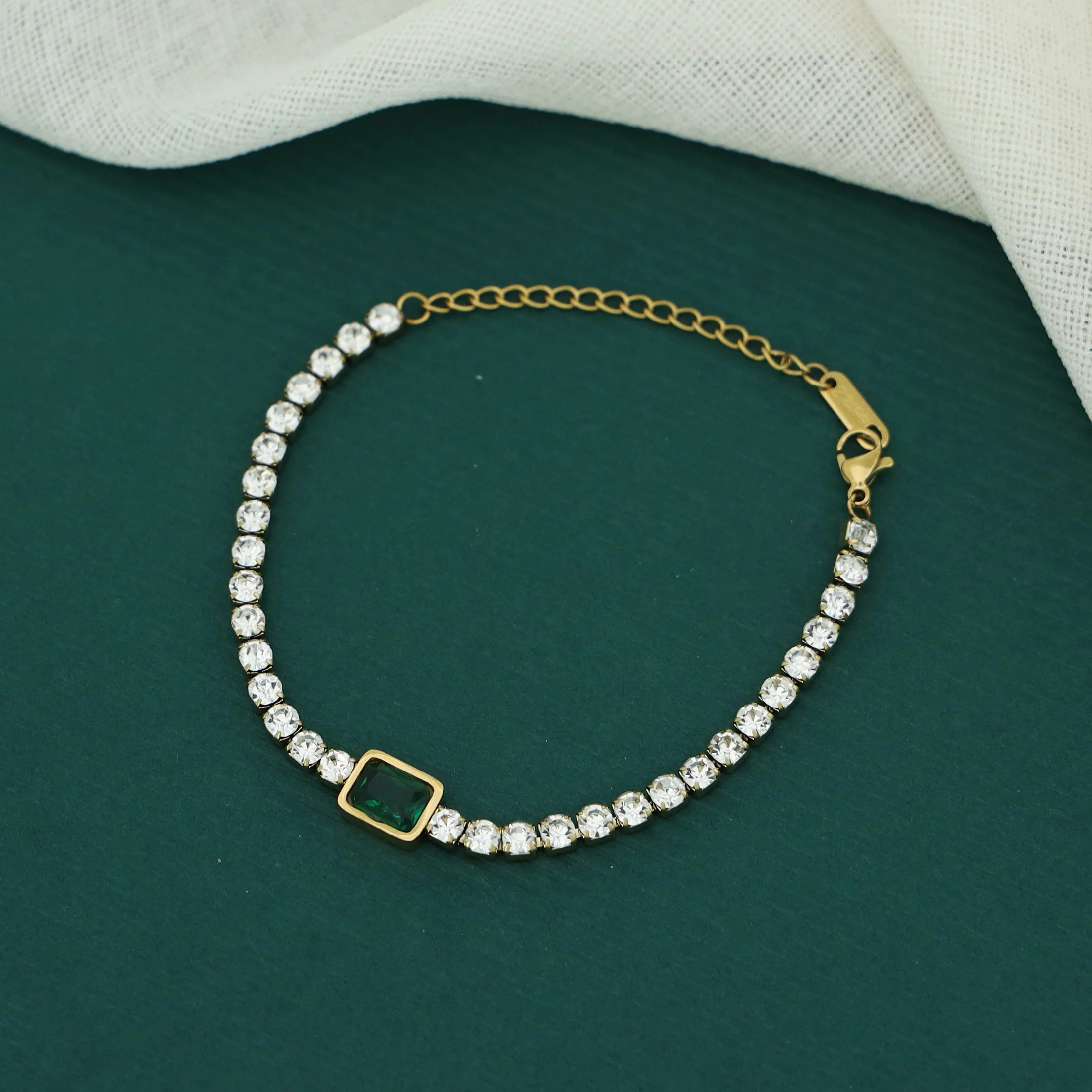 Suzanne Rectangle Stone Bracelet - Image 5