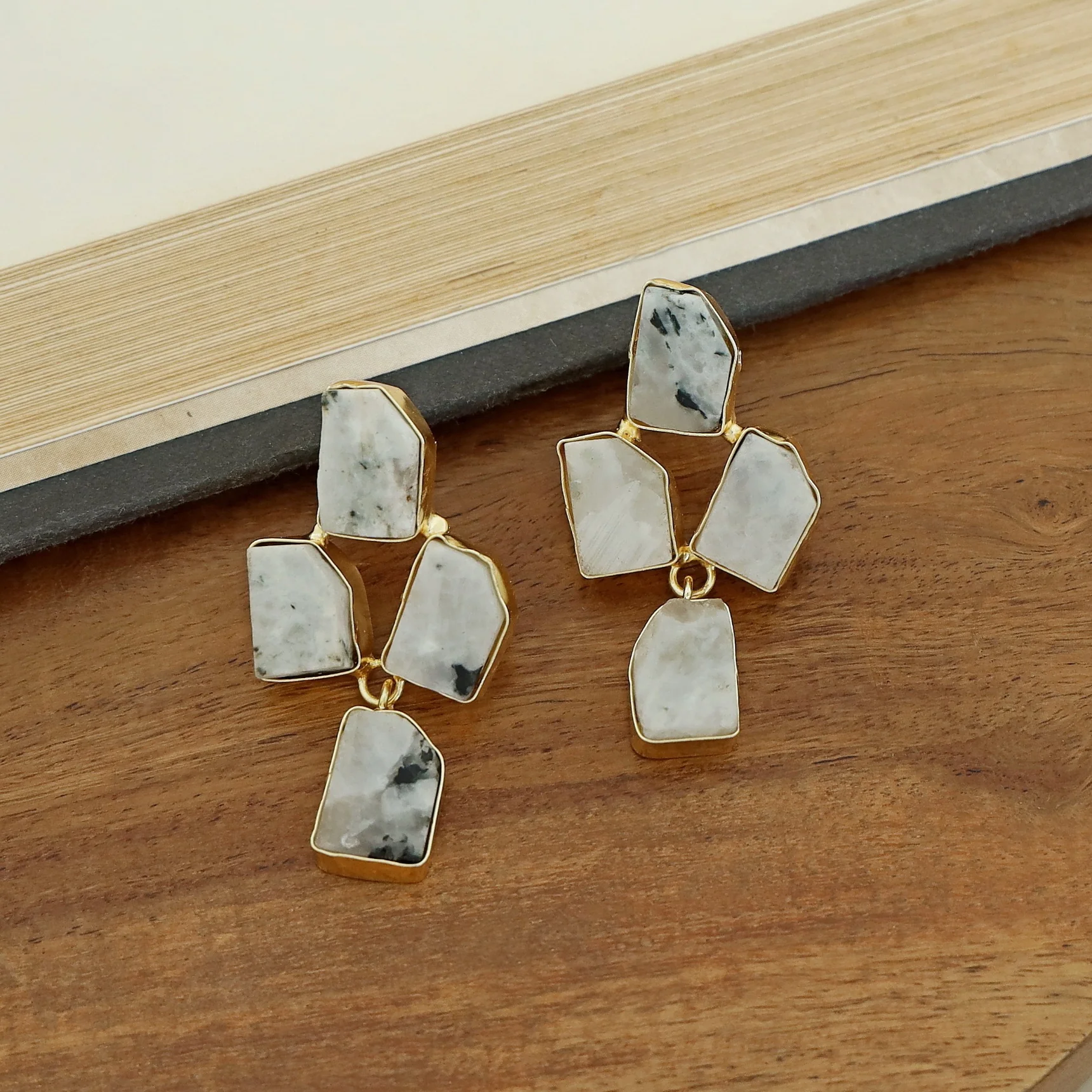 Suzy Golden Tetra Raw Stone Earring - Image 14