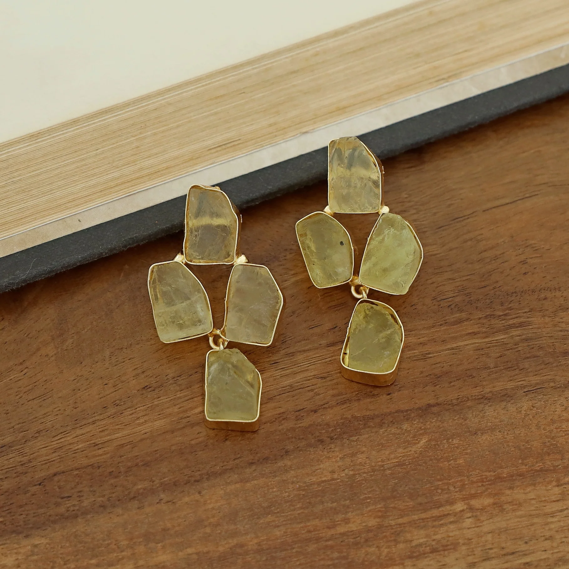 Suzy Golden Tetra Raw Stone Earring - Image 16