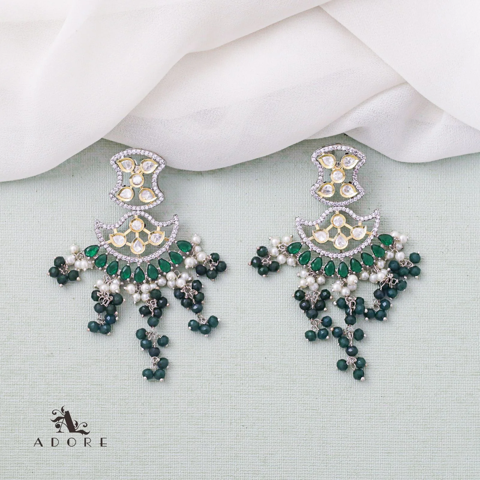 Swaraali Long Neckpiece With Earring - Image 4