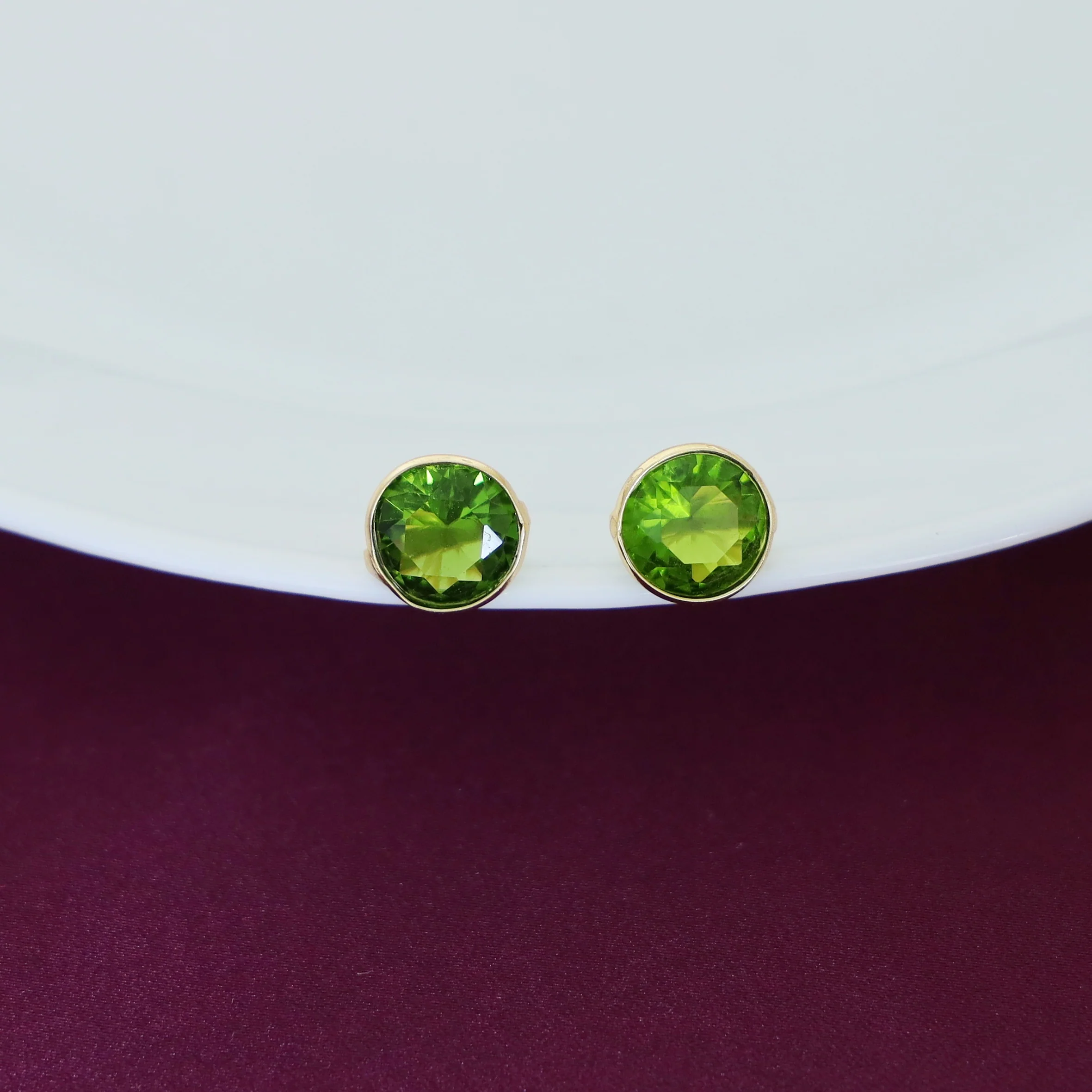 Taina Glossy Round Stone Stud - Image 16