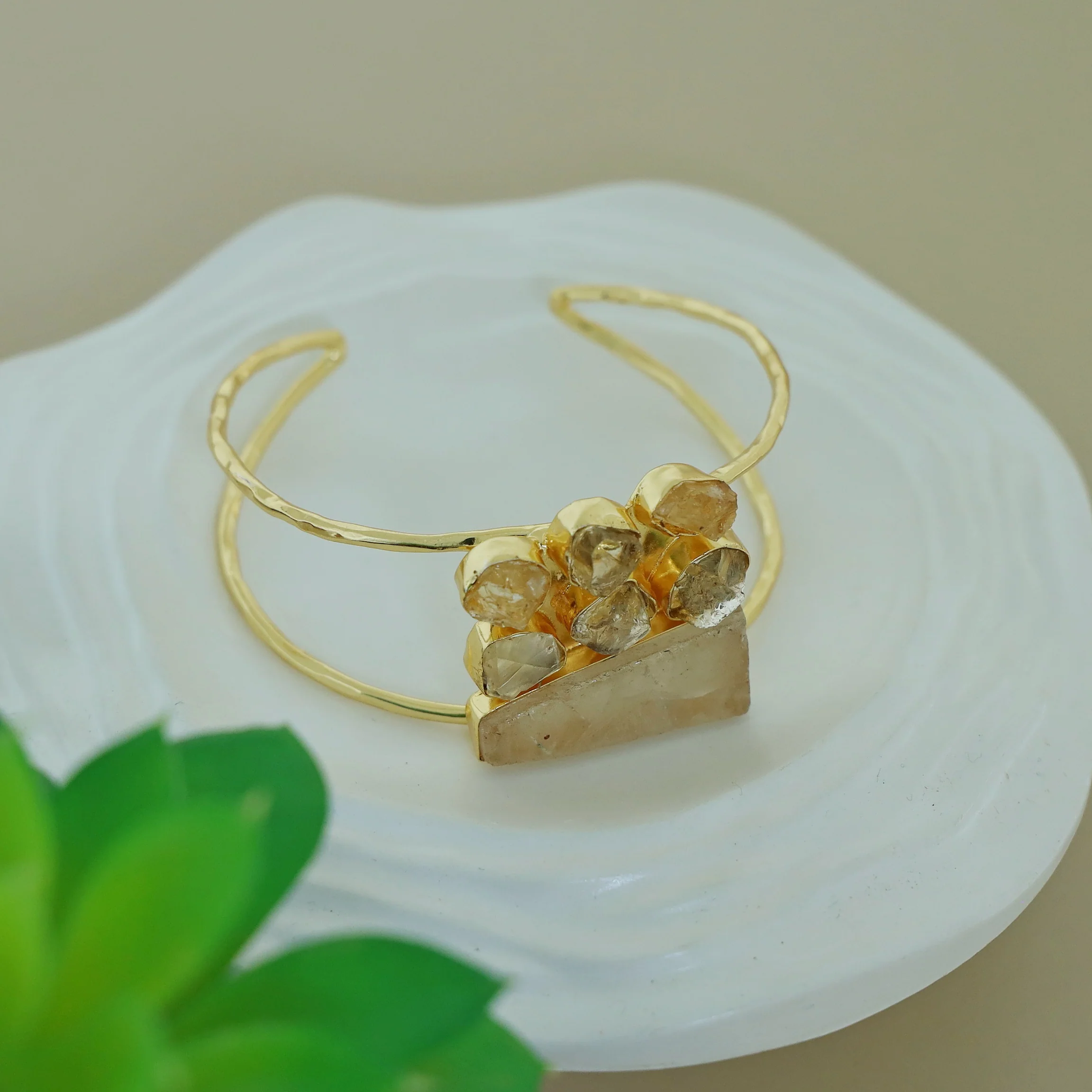 Talita 2 Layer Raw Stone Bangle - Image 5