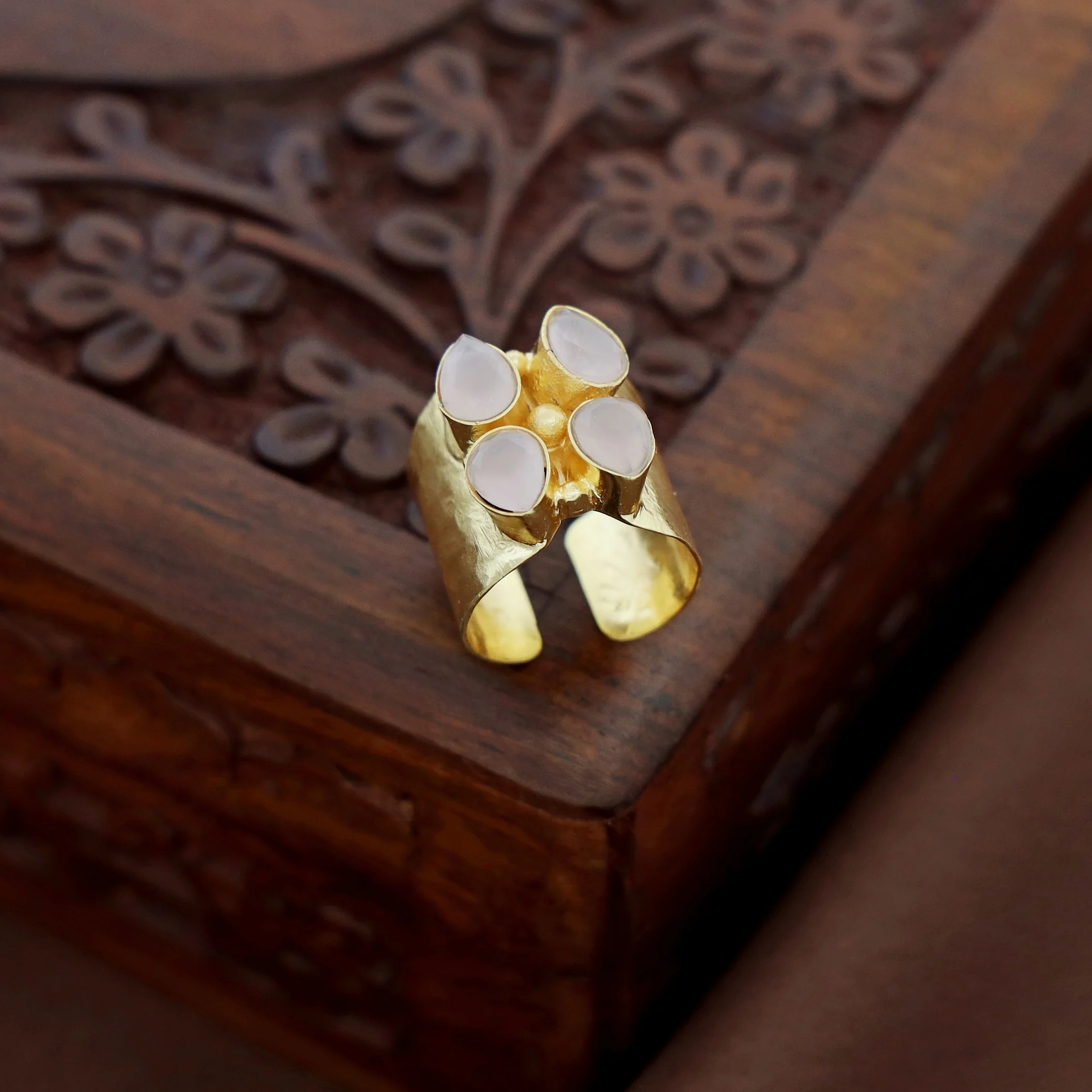 Tarana Golden Tetra Glossy Ring - Image 5