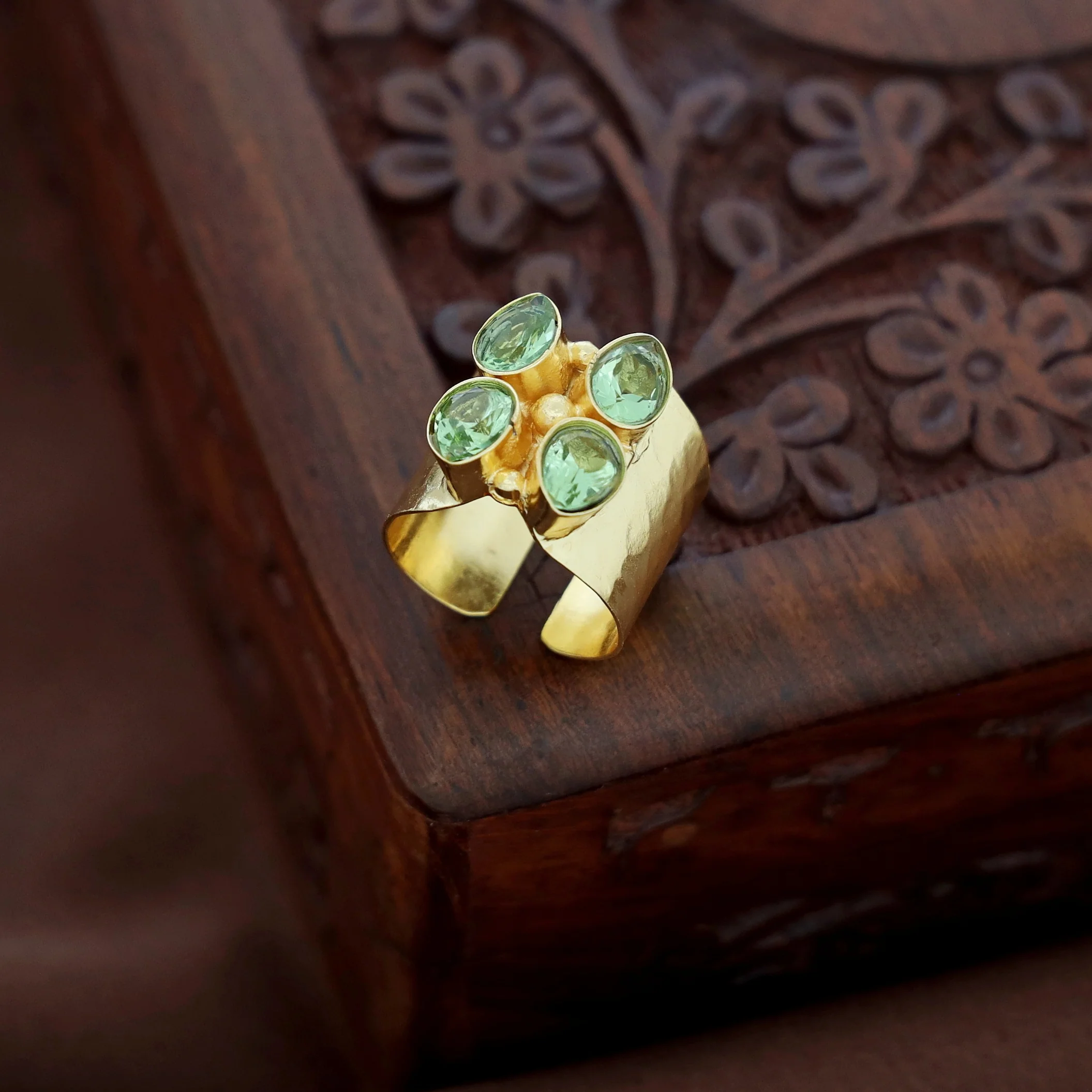 Tarana Golden Tetra Glossy Ring - Image 7