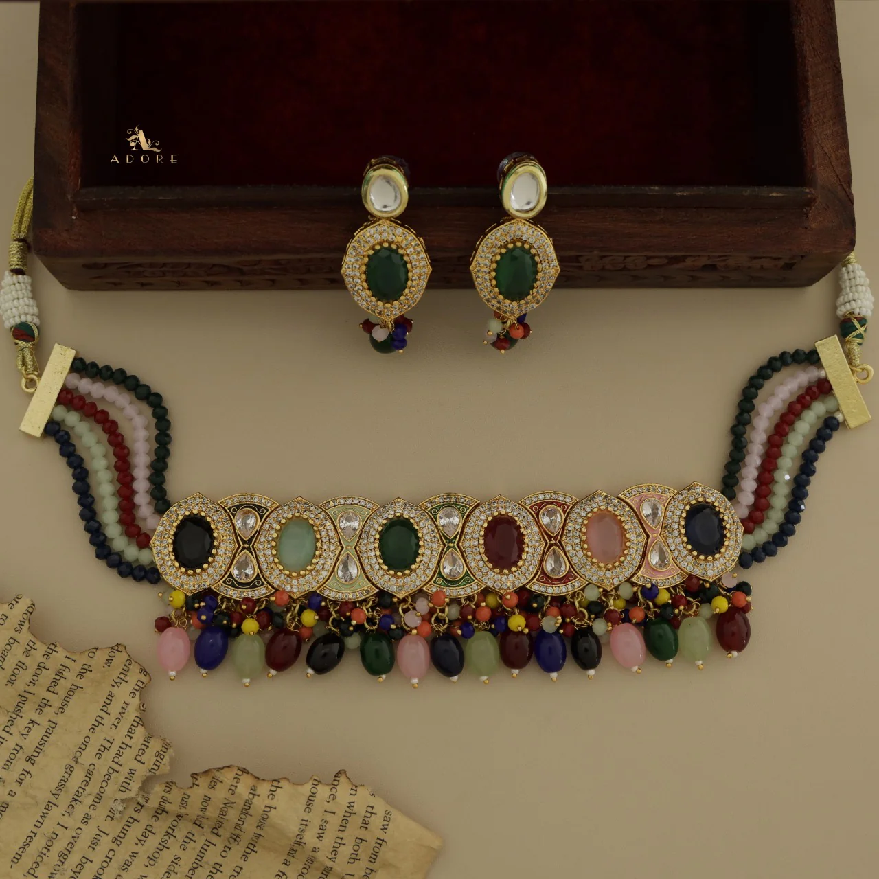 Taruni Kundan Choker With Stud - Image 21
