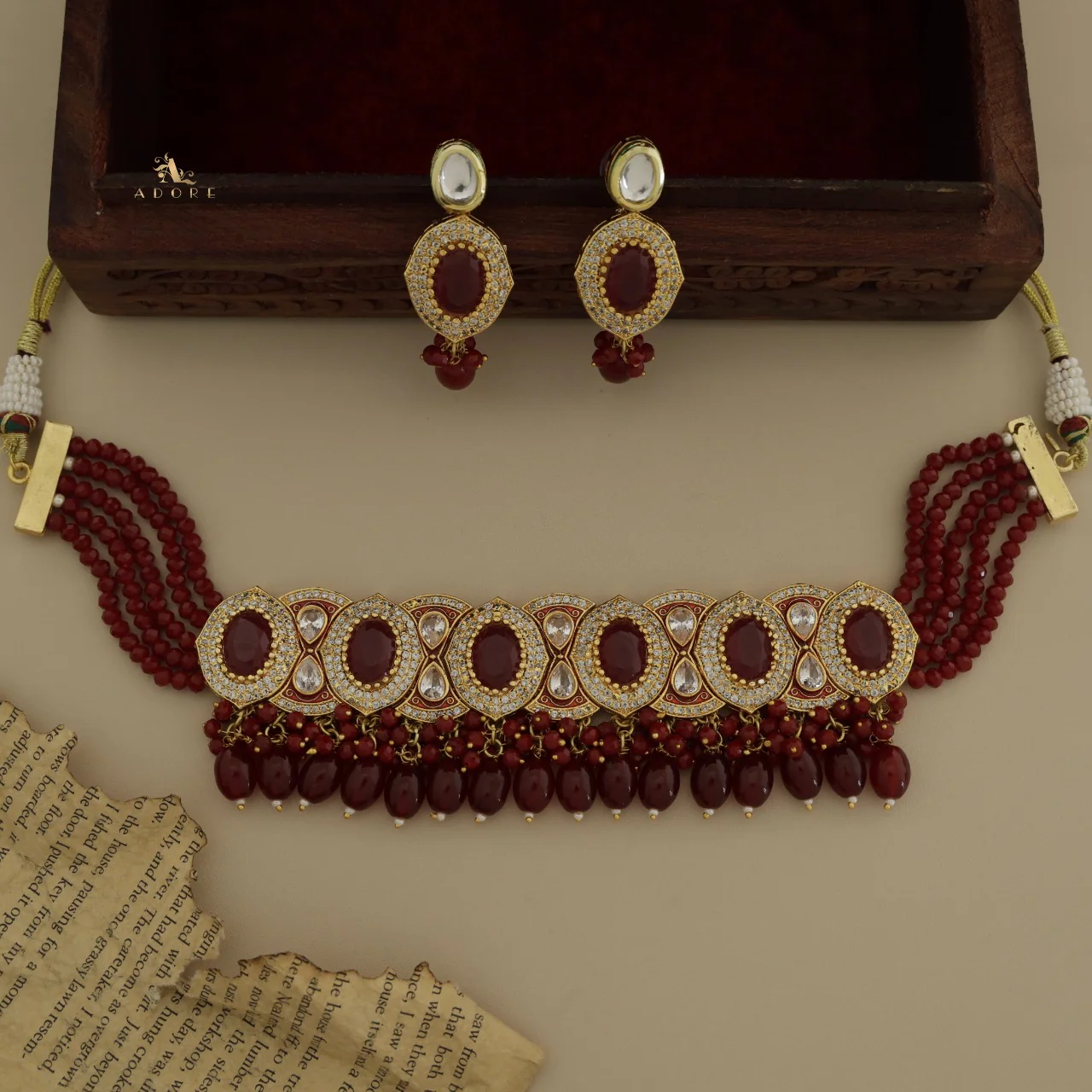 Taruni Kundan Choker With Stud - Image 22