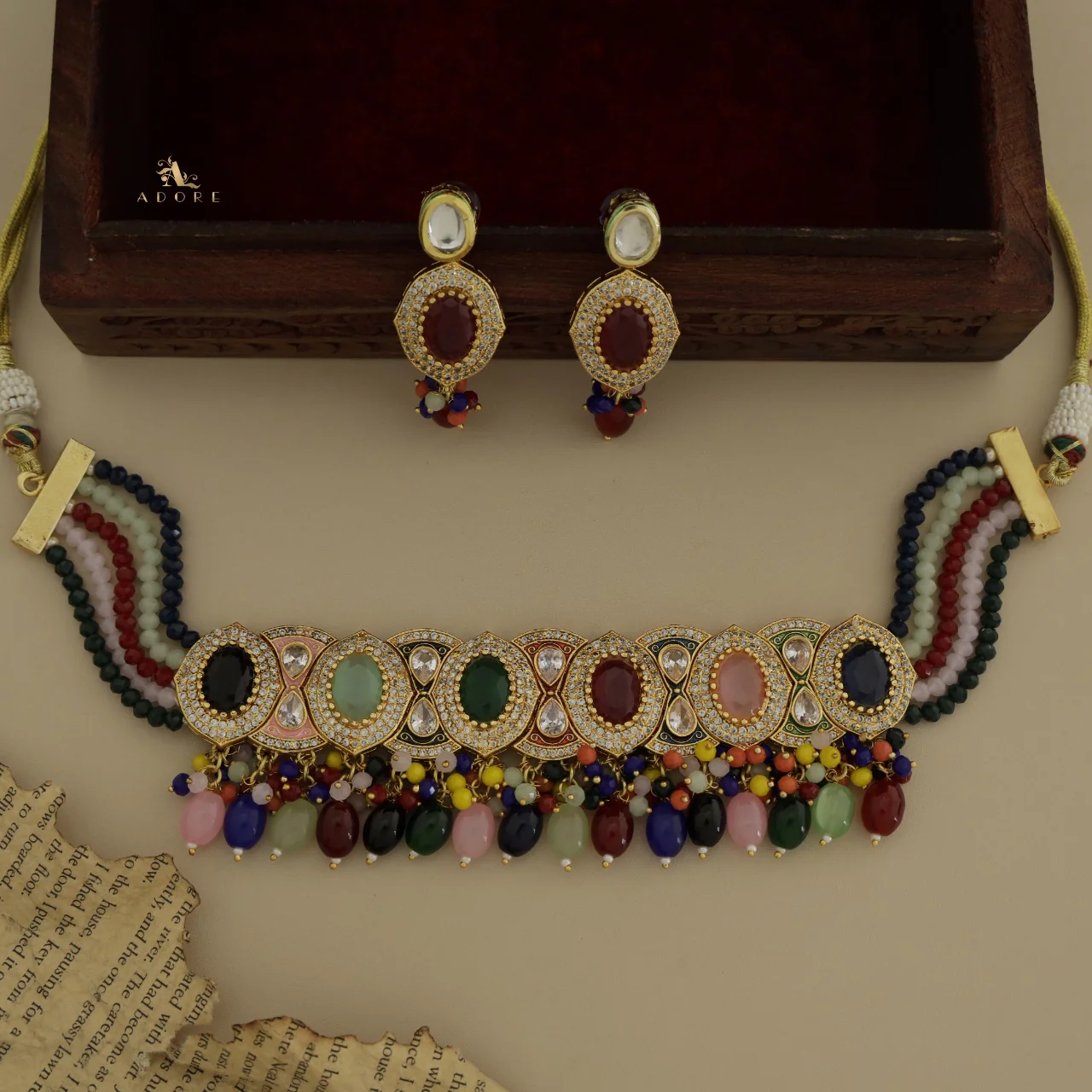 Taruni Kundan Choker With Stud - Image 23