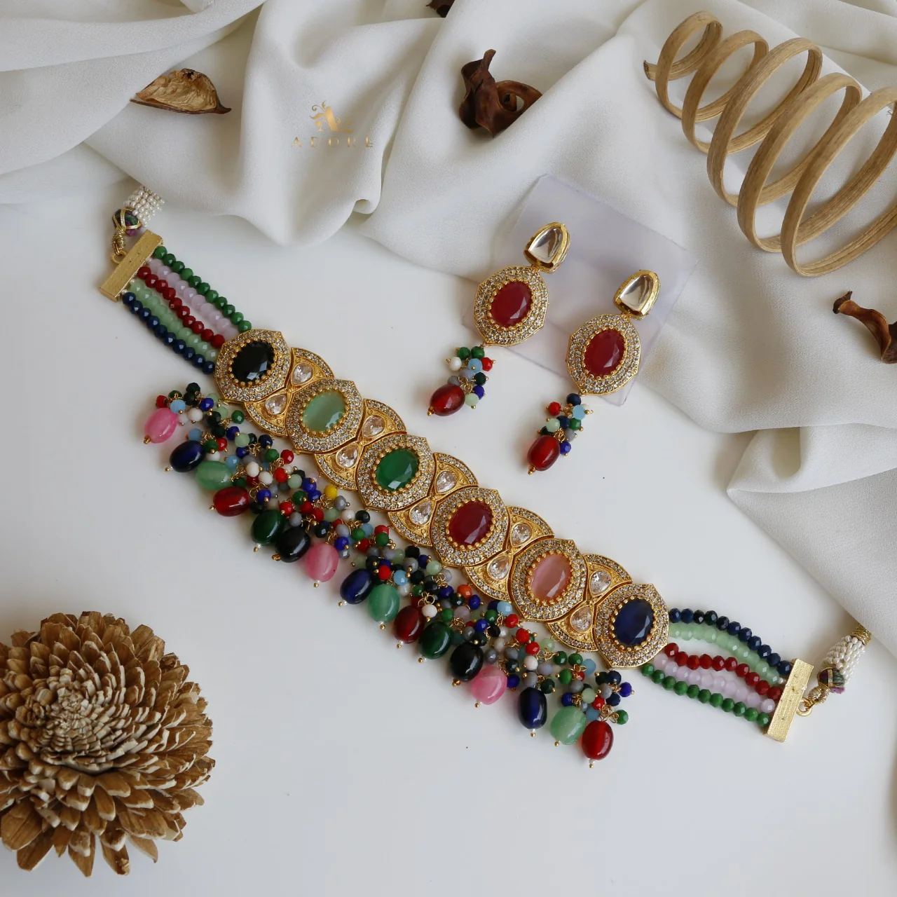 Taruni Kundan Choker With Stud - Image 3