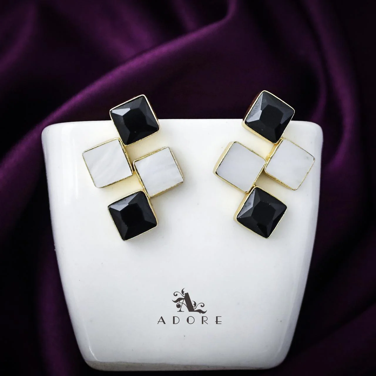 Tetra Diamond MOP + Glossy Earring - Image 5
